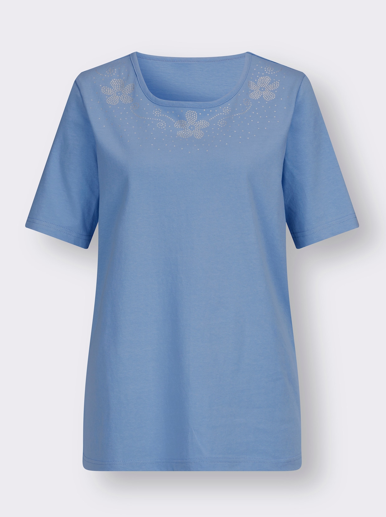 Shirt met korte mouwen - bleu/zilverkleur