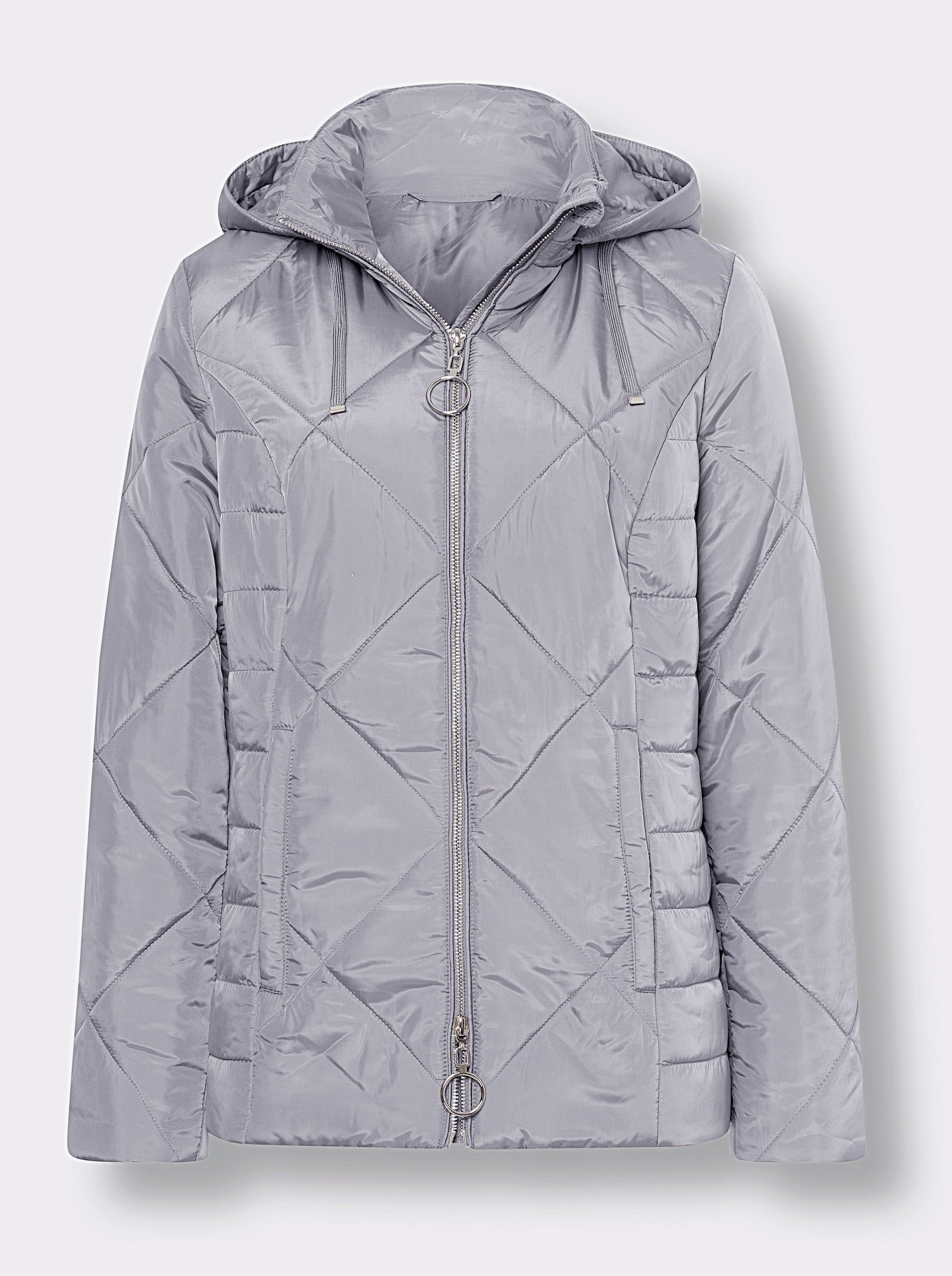 heine Steppjacke mit abnehmbarer Kapuze - grau