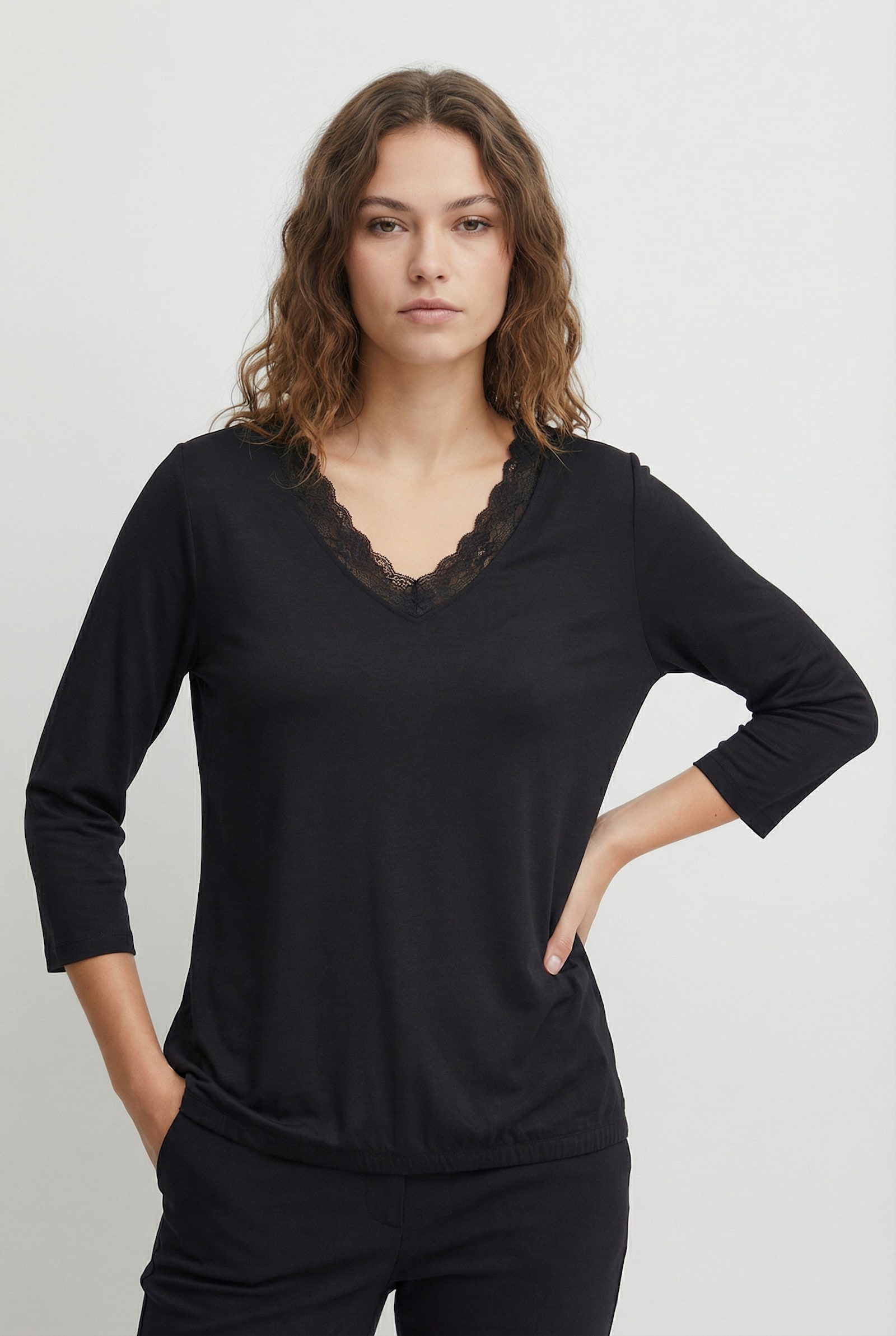ONLY CARMAKOMA Langarmshirt - black