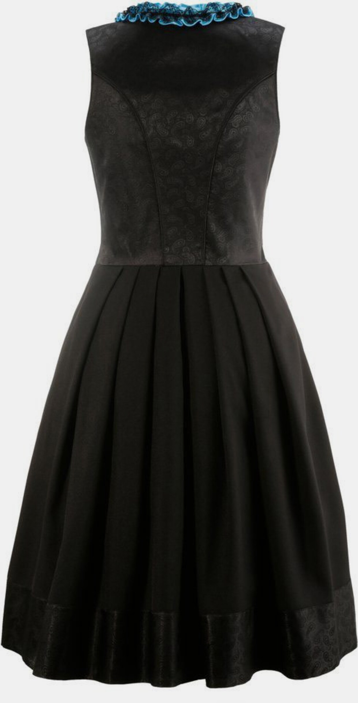 Country Line Dirndl - schwarz-türkis