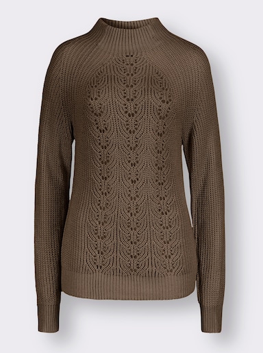 Pullover met lange mouwen - donkertaupe