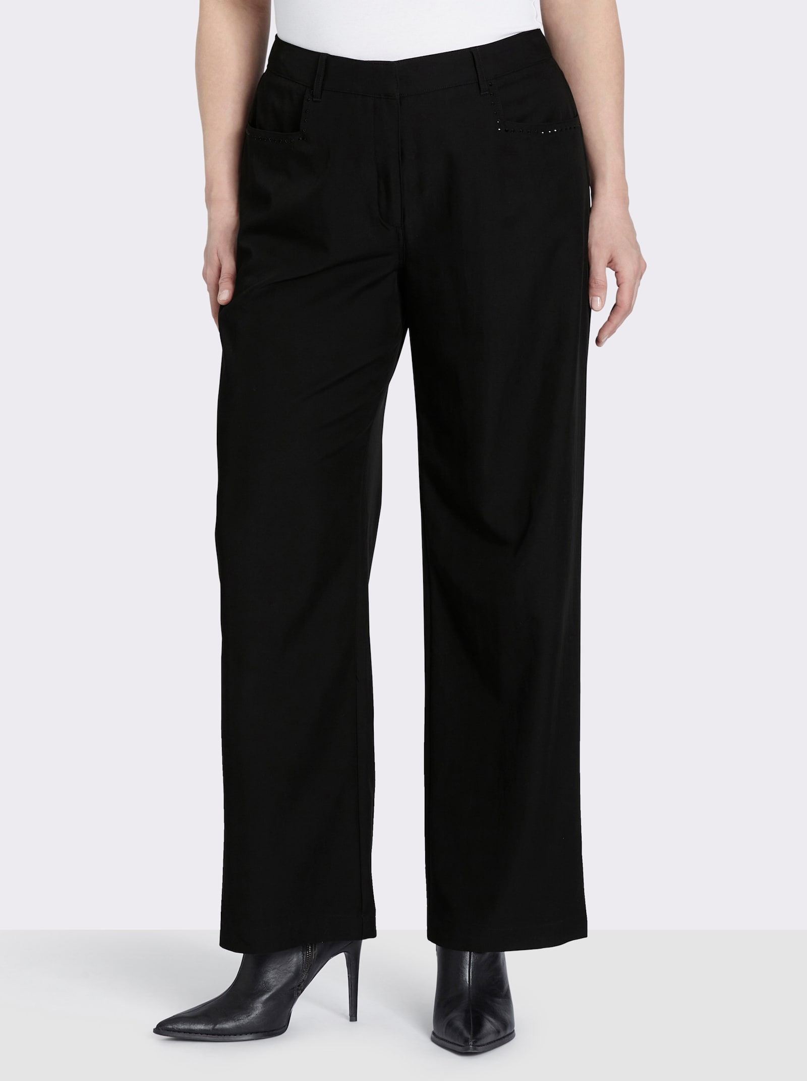 sheego Hose in weiter Form - schwarz