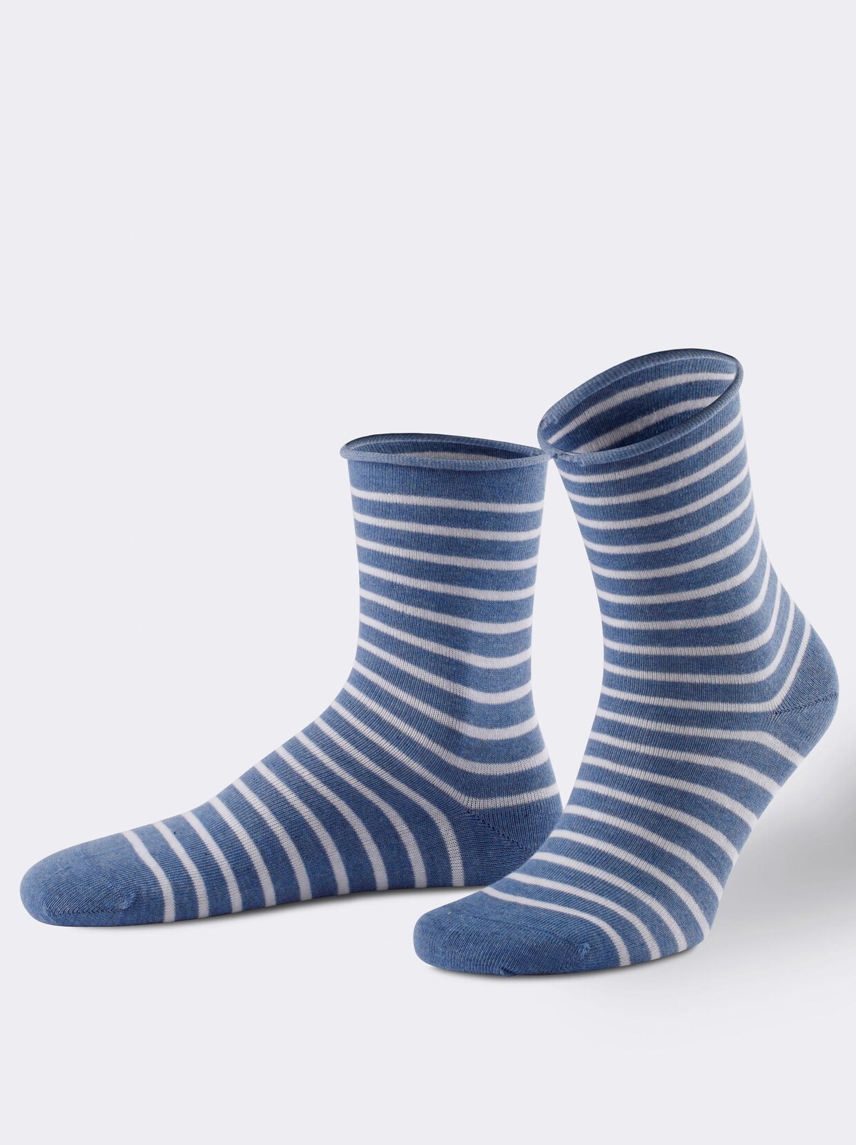 wäschepur Damen-Socken - jeansblau-meliert