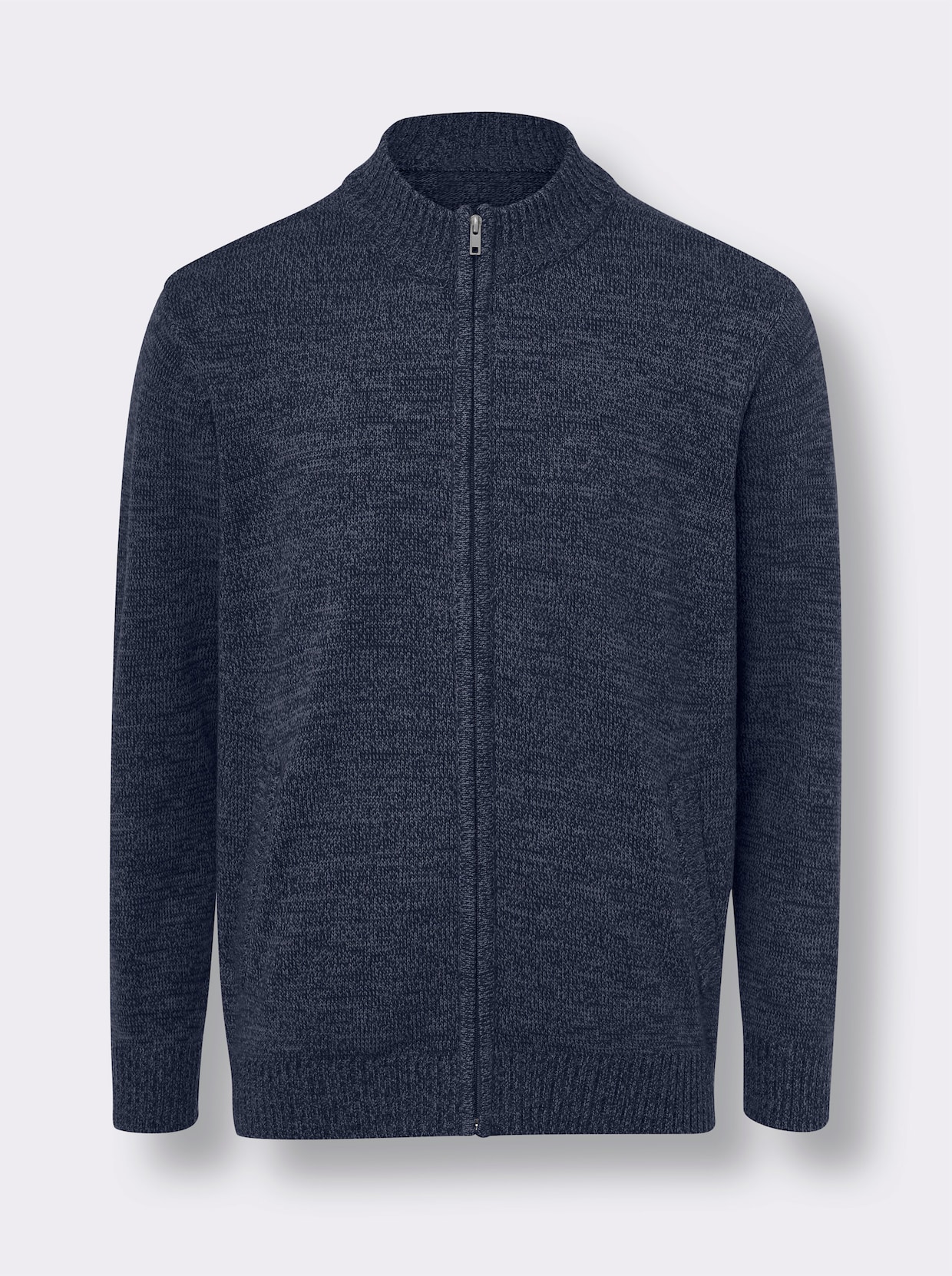 Strickjacke - rauchblau-meliert