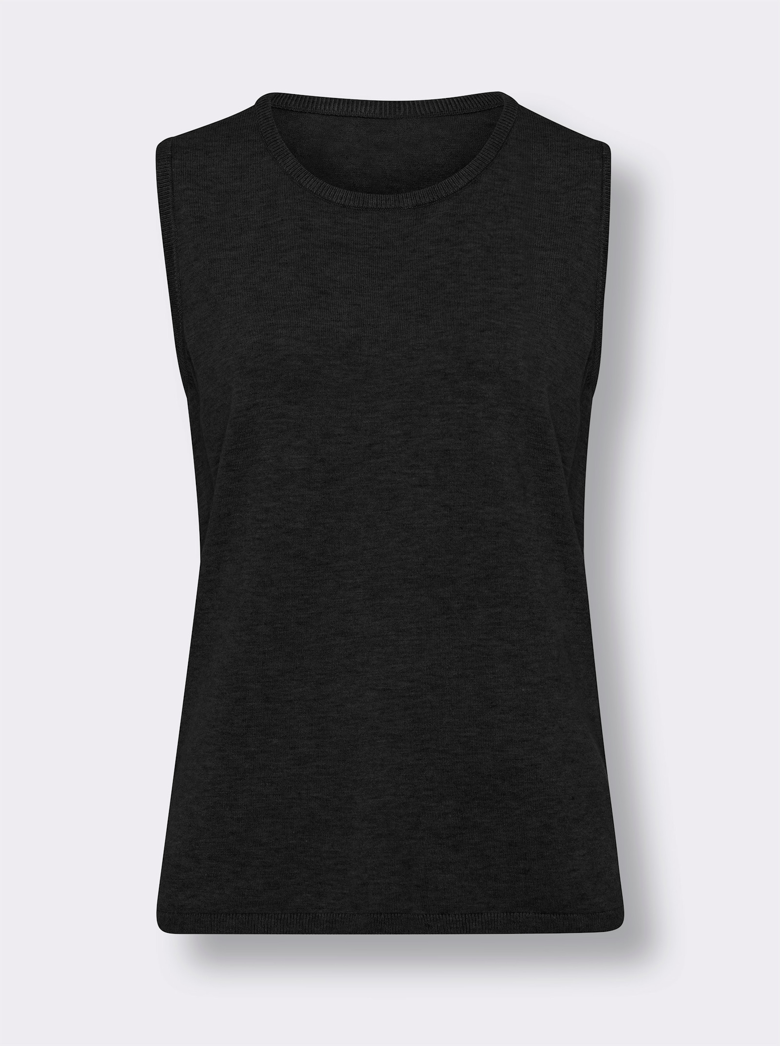 heine Slip-over met zijsplitten - zwart