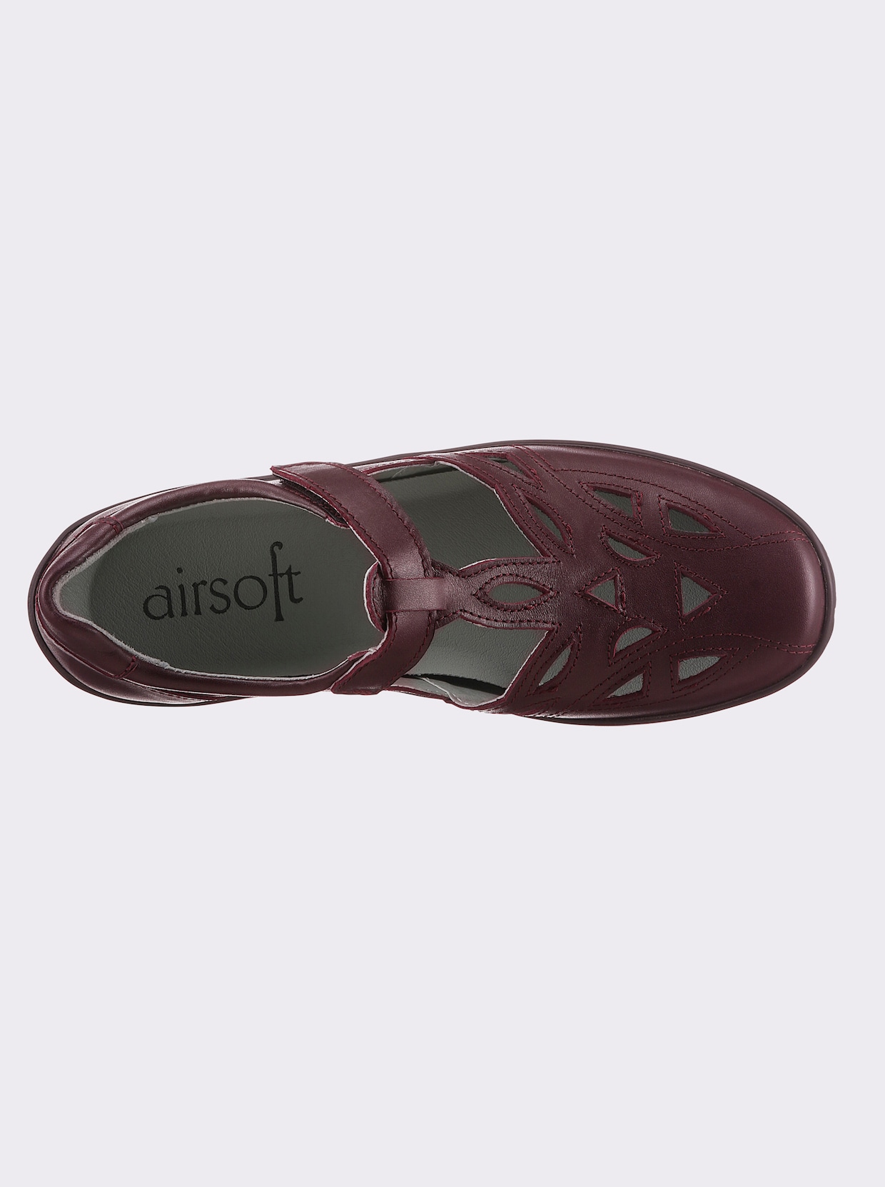 airsoft comfort+ Skor med kardborrerem - bordeaux