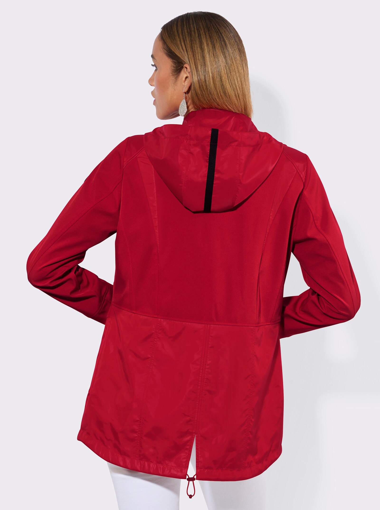Softshelljacke mit Gehschlitz hinten - rot