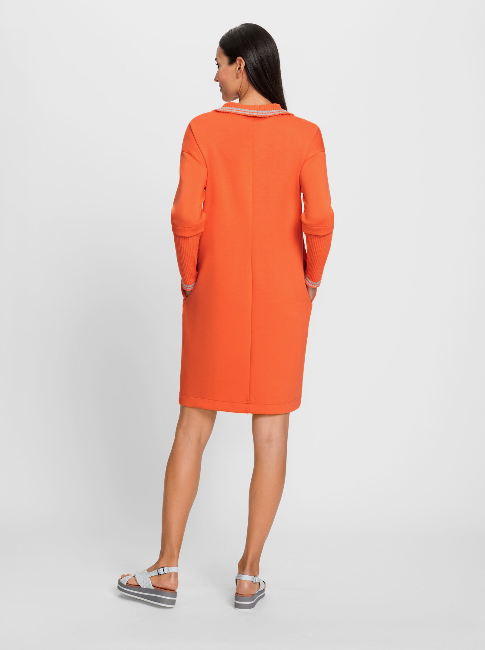 heine Freizeitkleid mit Glitzergarn-Akzenten - orange