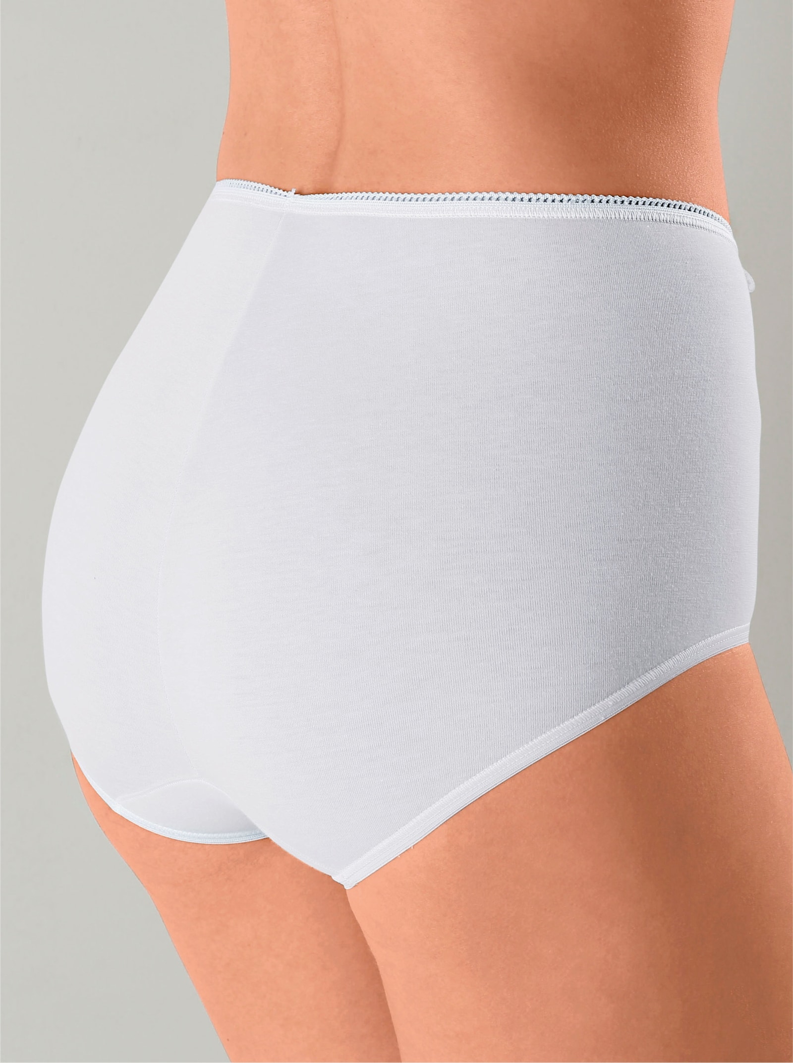 Sloggi Taillenslip mit Ziergummi am Bund - weiß
