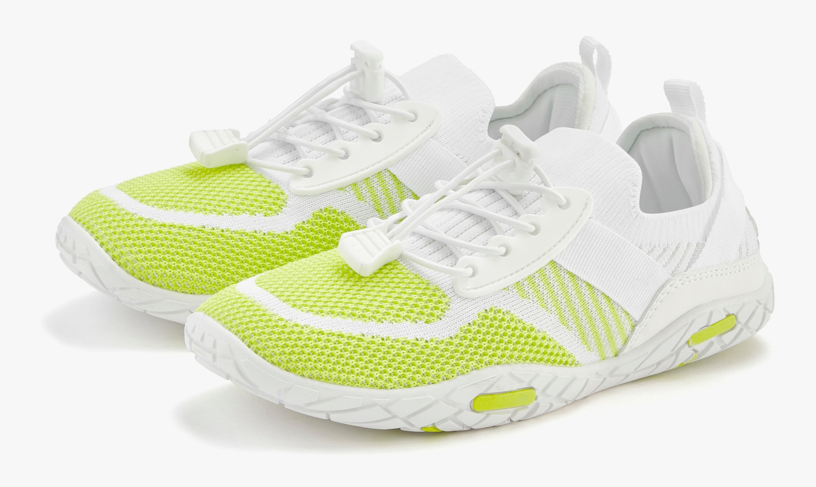 LASCANA Sneaker - weiß/lime
