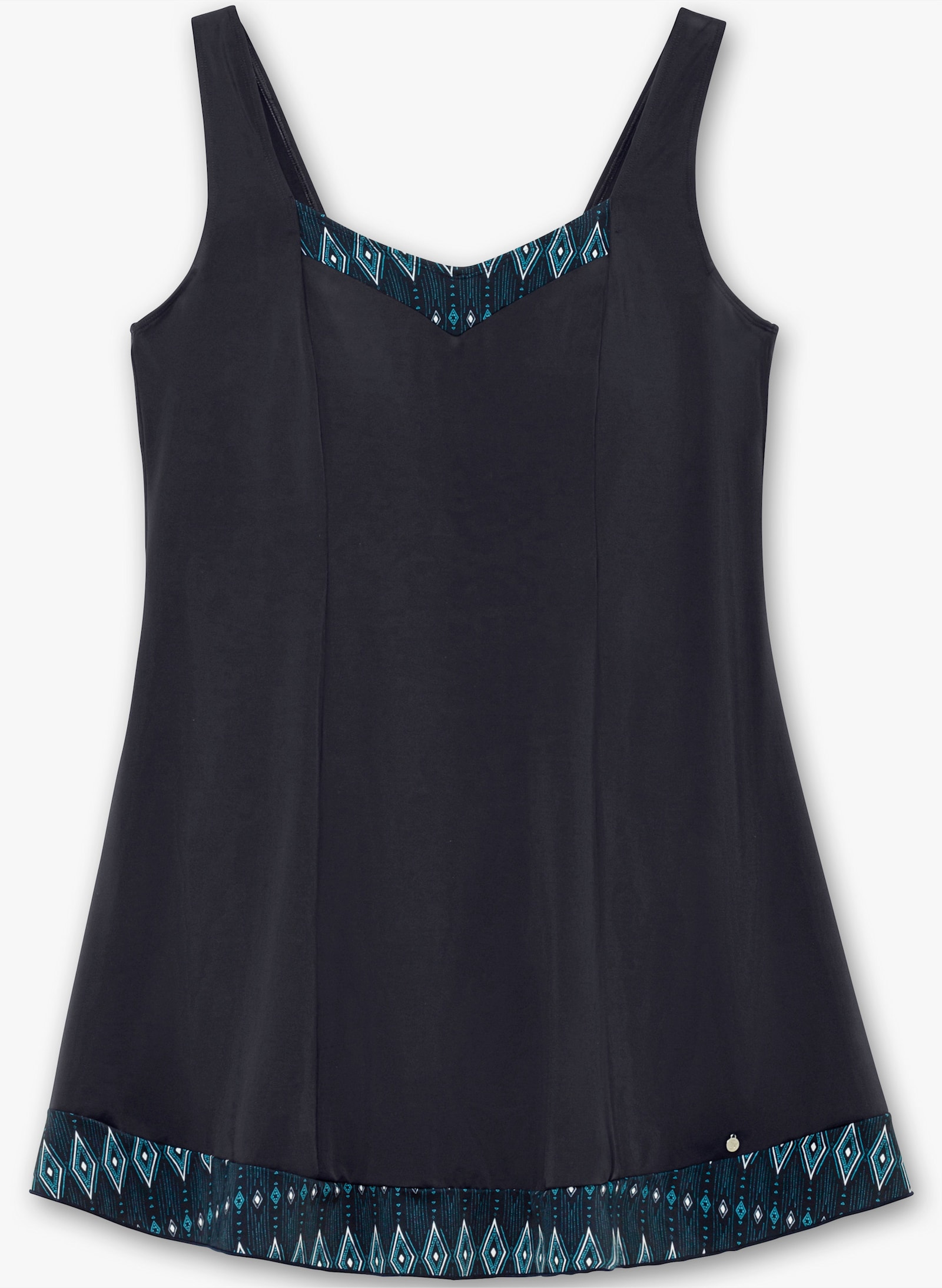 sheego Badekleid mit geometrischem Muster - tiefblau-bedruckt