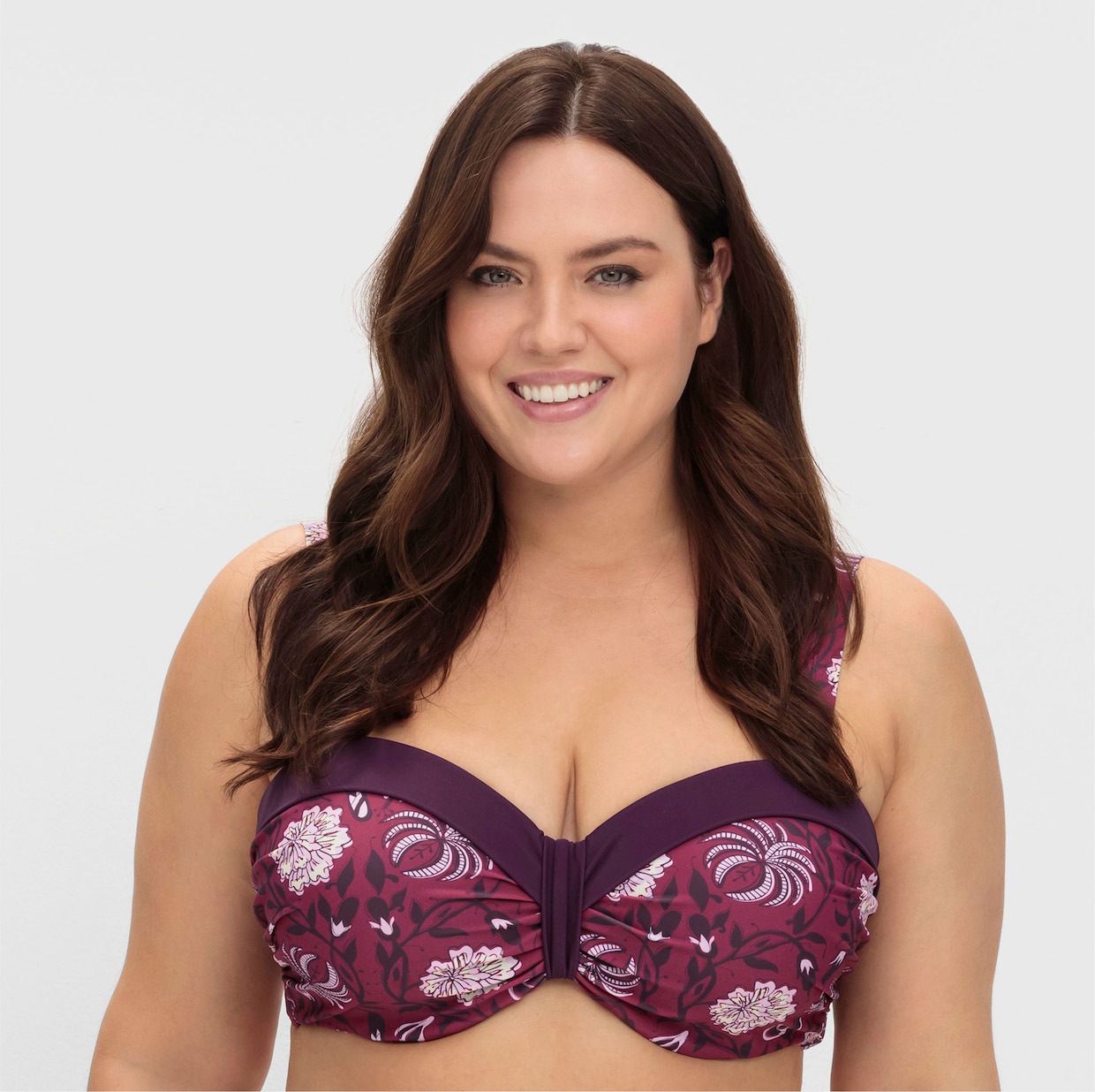 sheego by Joe Browns Bikini-Hose - beere-gemustert