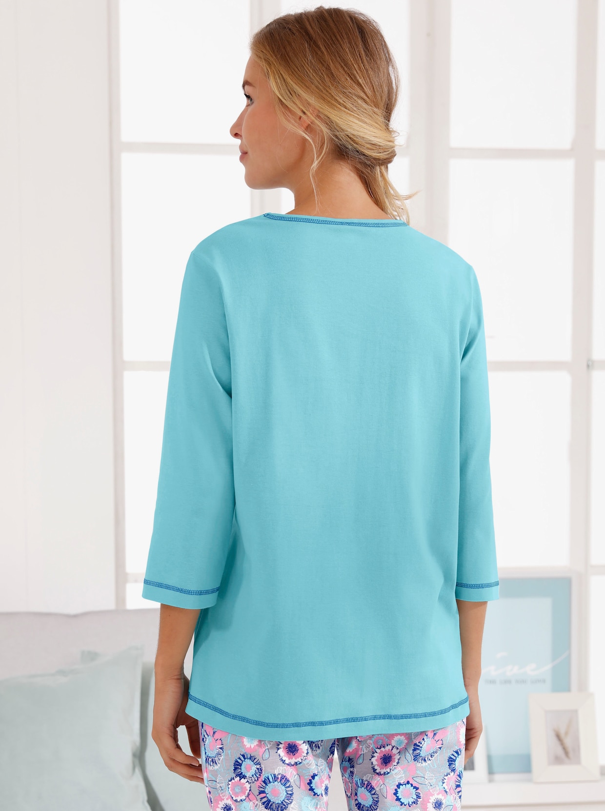 Pyjama-Shirt - turquoise