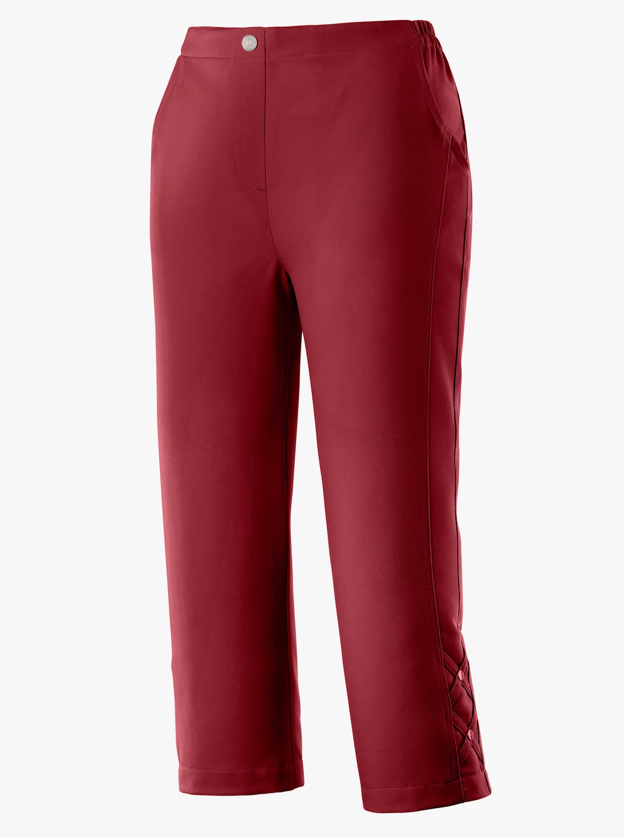 Capri nohavice - čerešňová červená