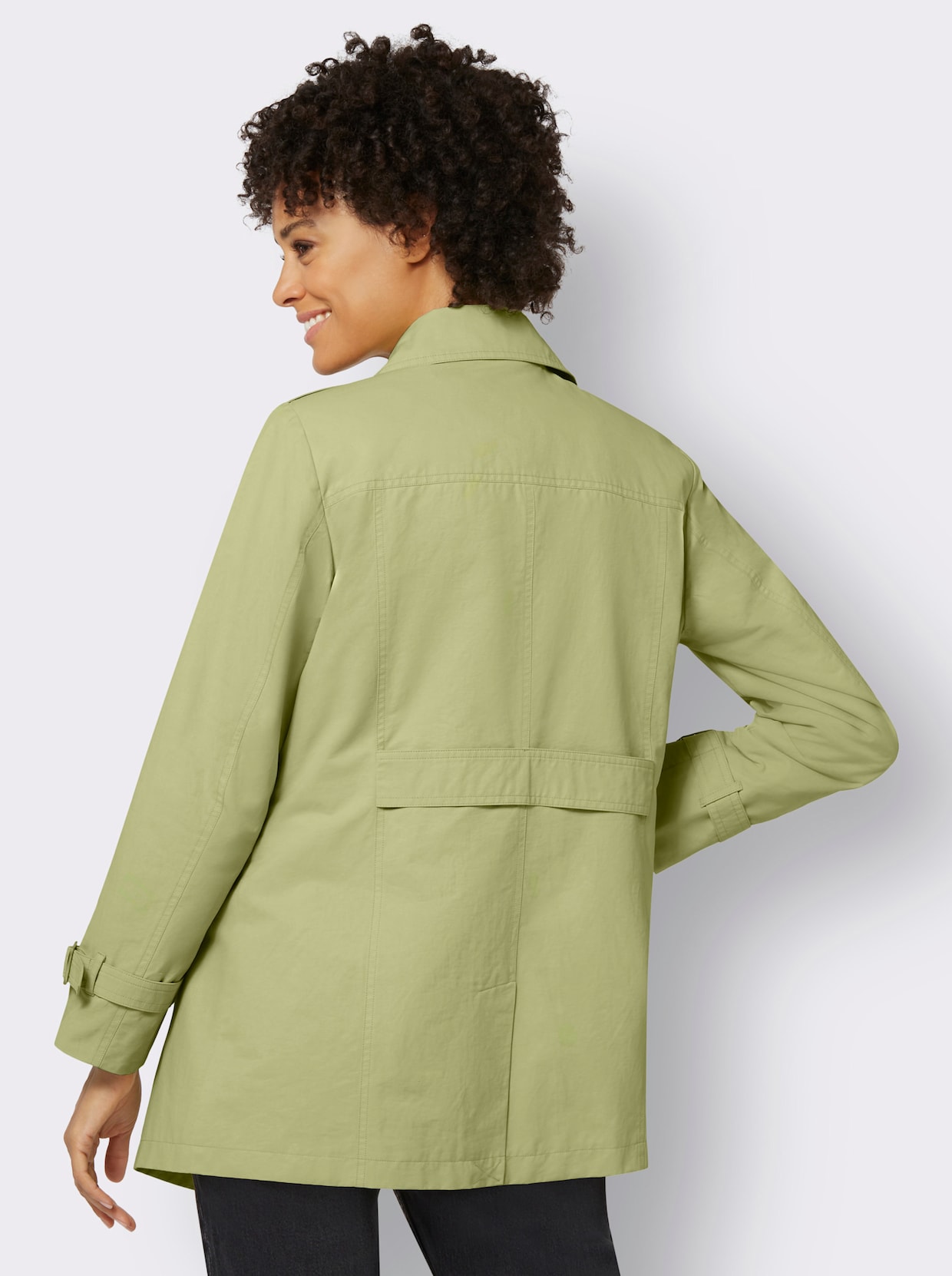 Veste trench - vert tilleul