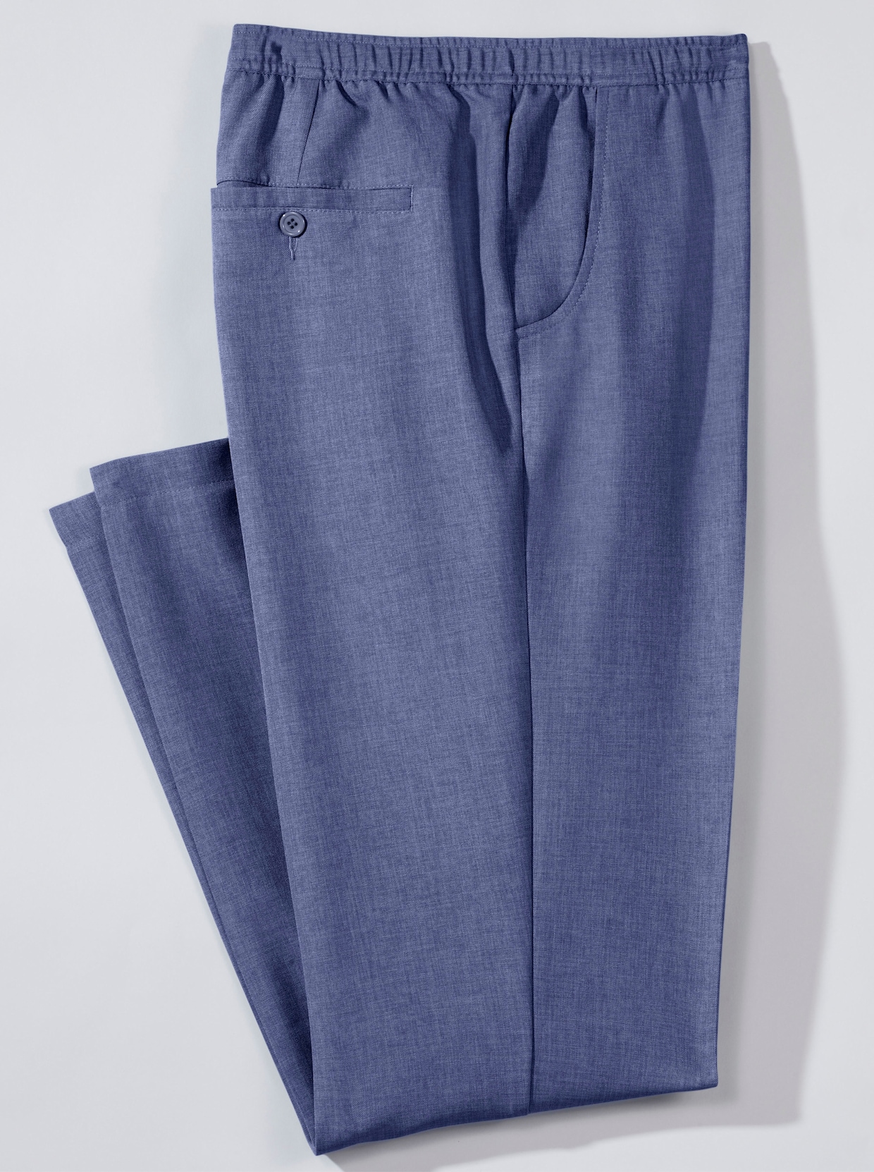 Pohodlné kalhoty - modrá-melír