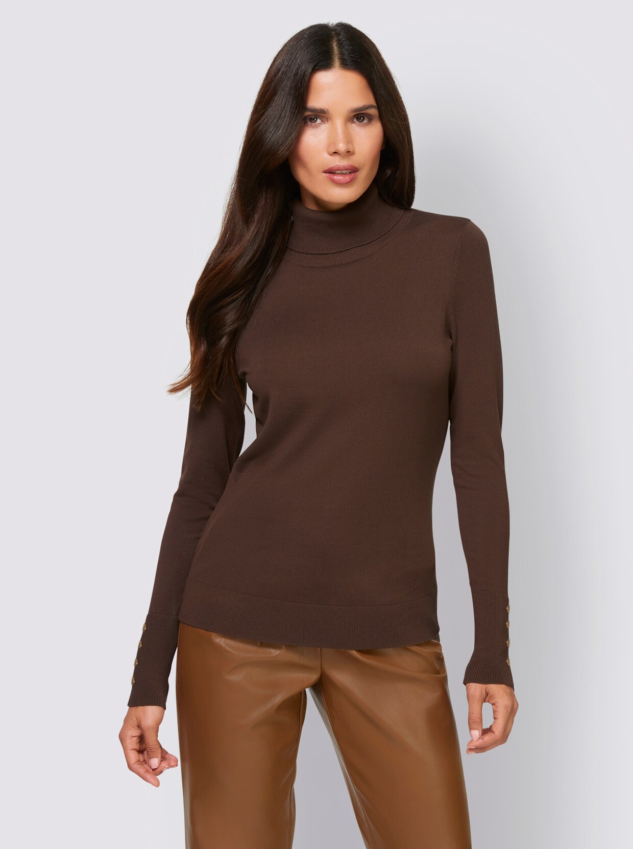 heine Rollkragen-Pullover - schoko
