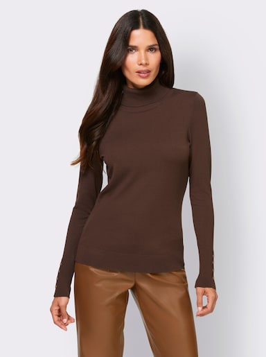 heine Rollkragenpullover in Viskose-Qualität - schoko