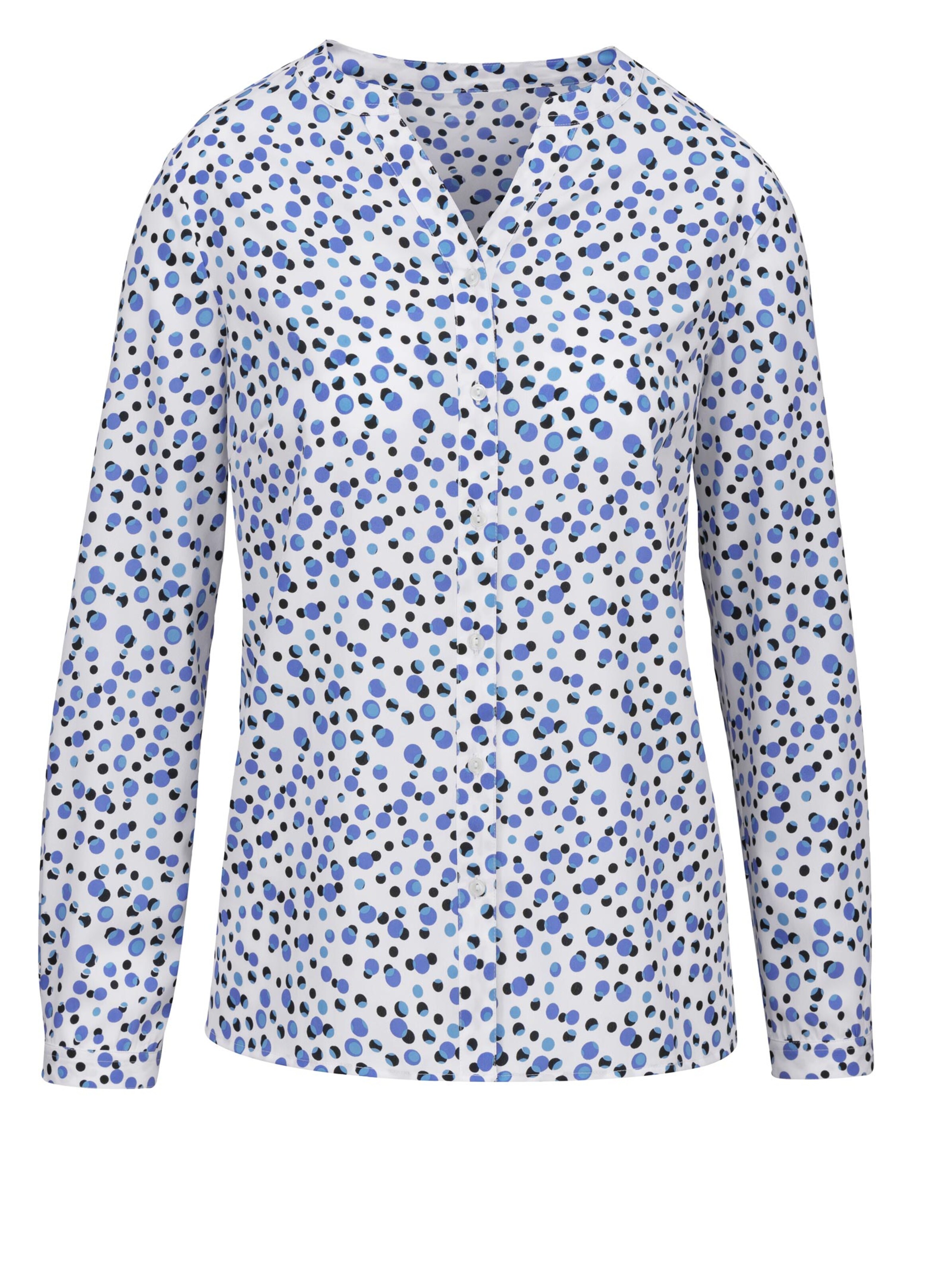 Bluse - blau-gemustert