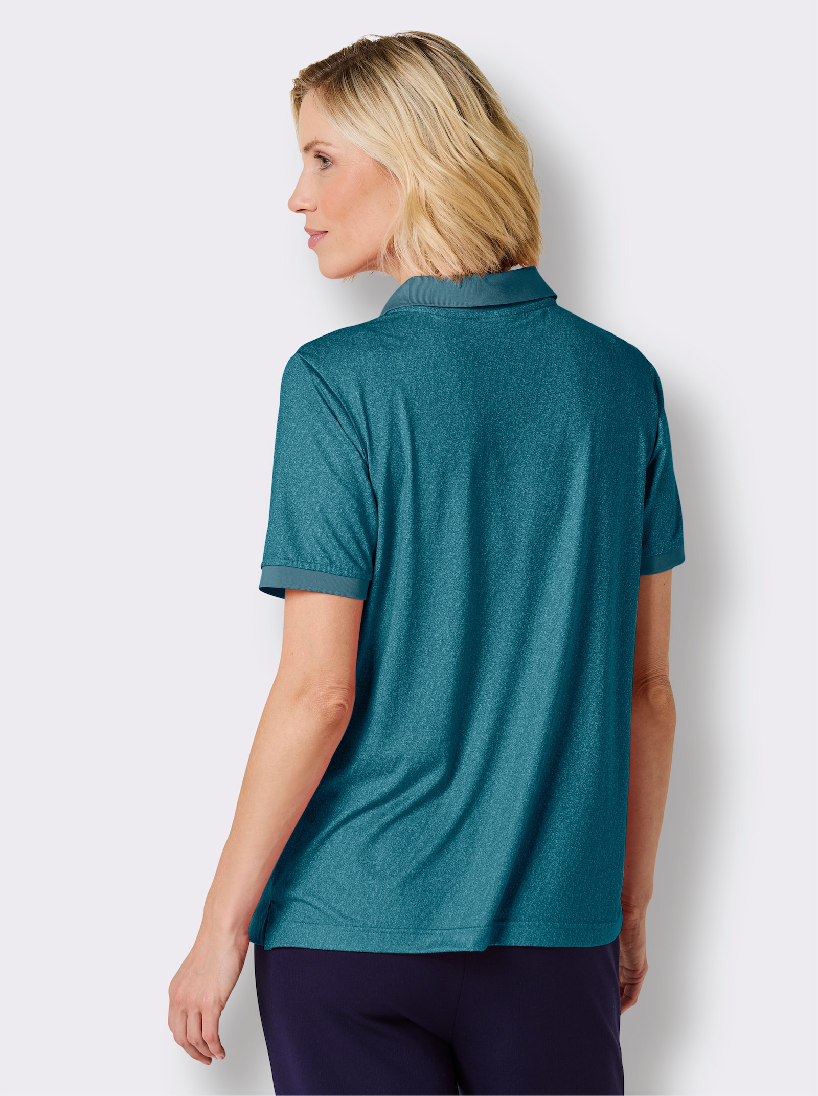 Catamaran Sports Funktionsshirt mit Seitenschlitzen - türkis-meliert