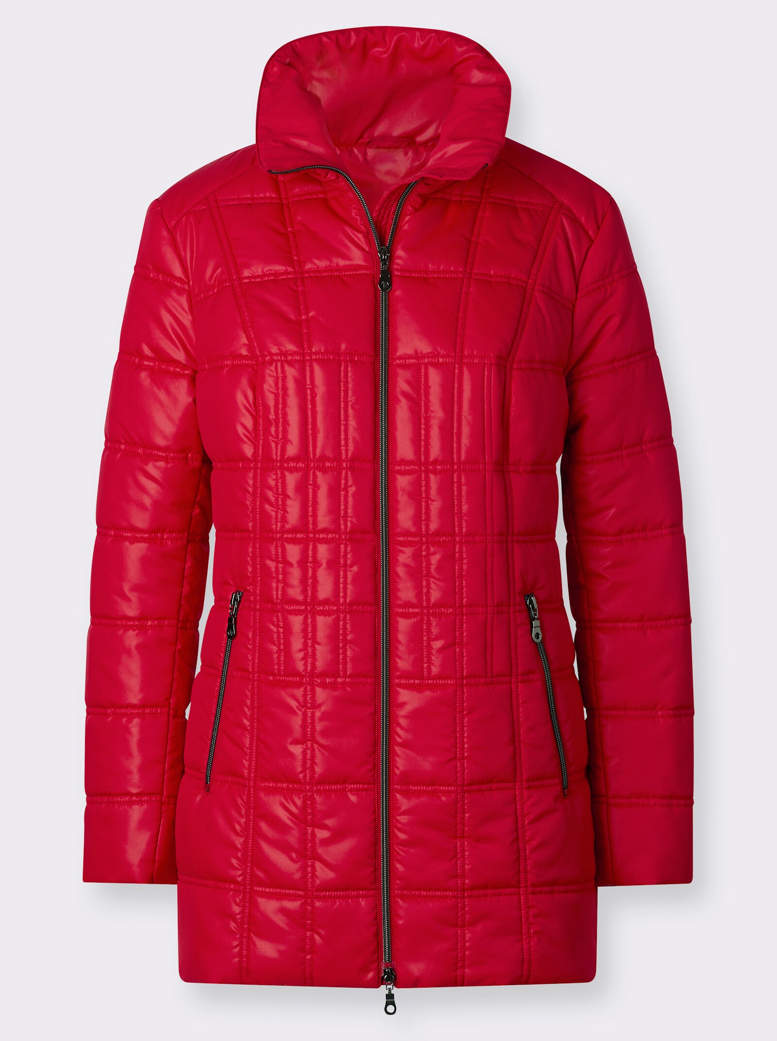Steppjacke mit 2-Wege-Reißverschluss - rot