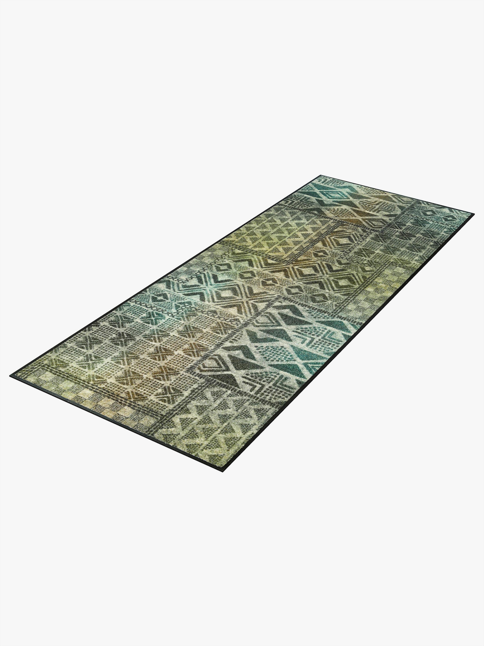 wash+dry by Kleen-Tex Fußmatte - grün-petrol-gemustert