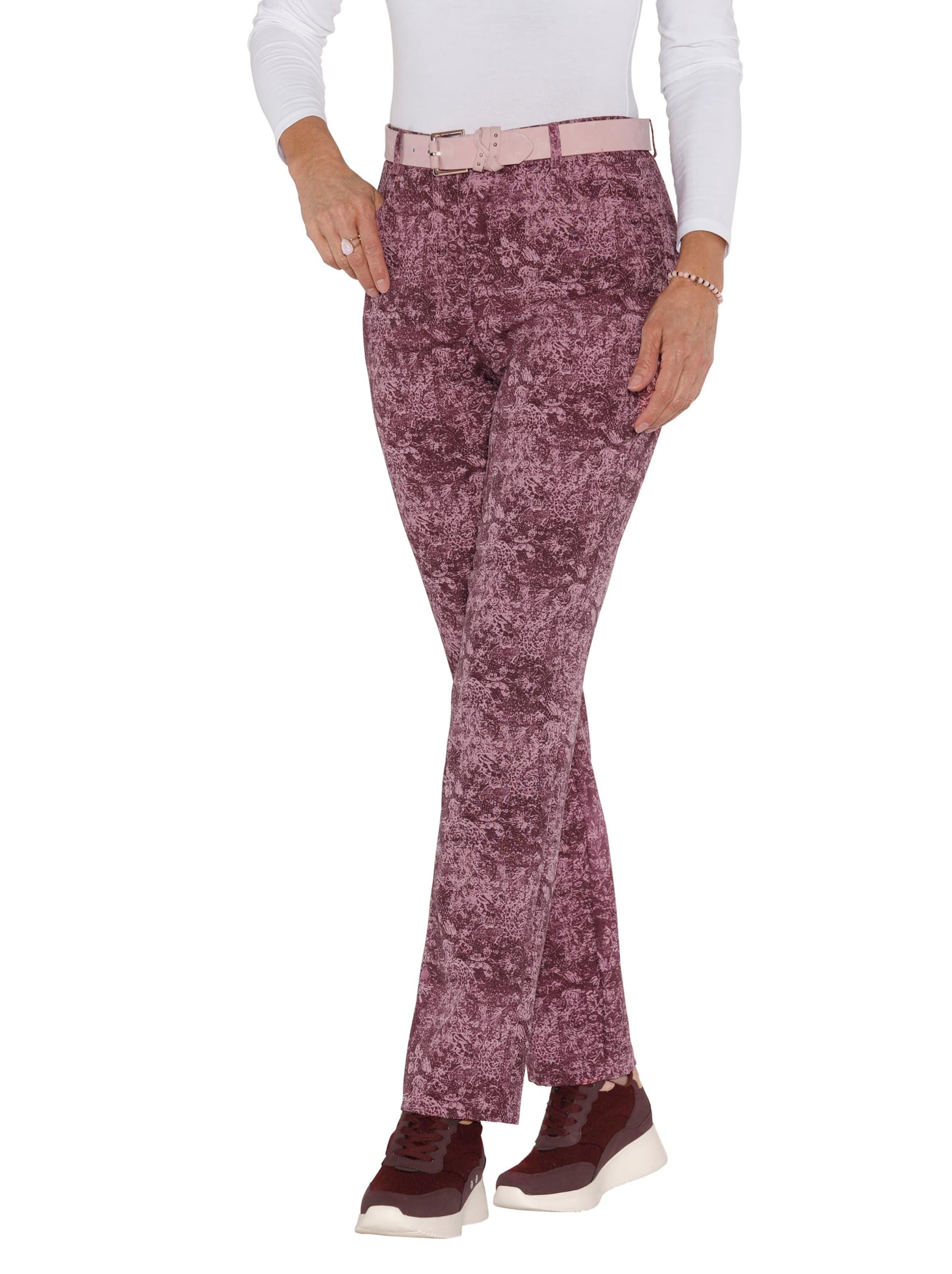 Hose - bordeaux-gemustert