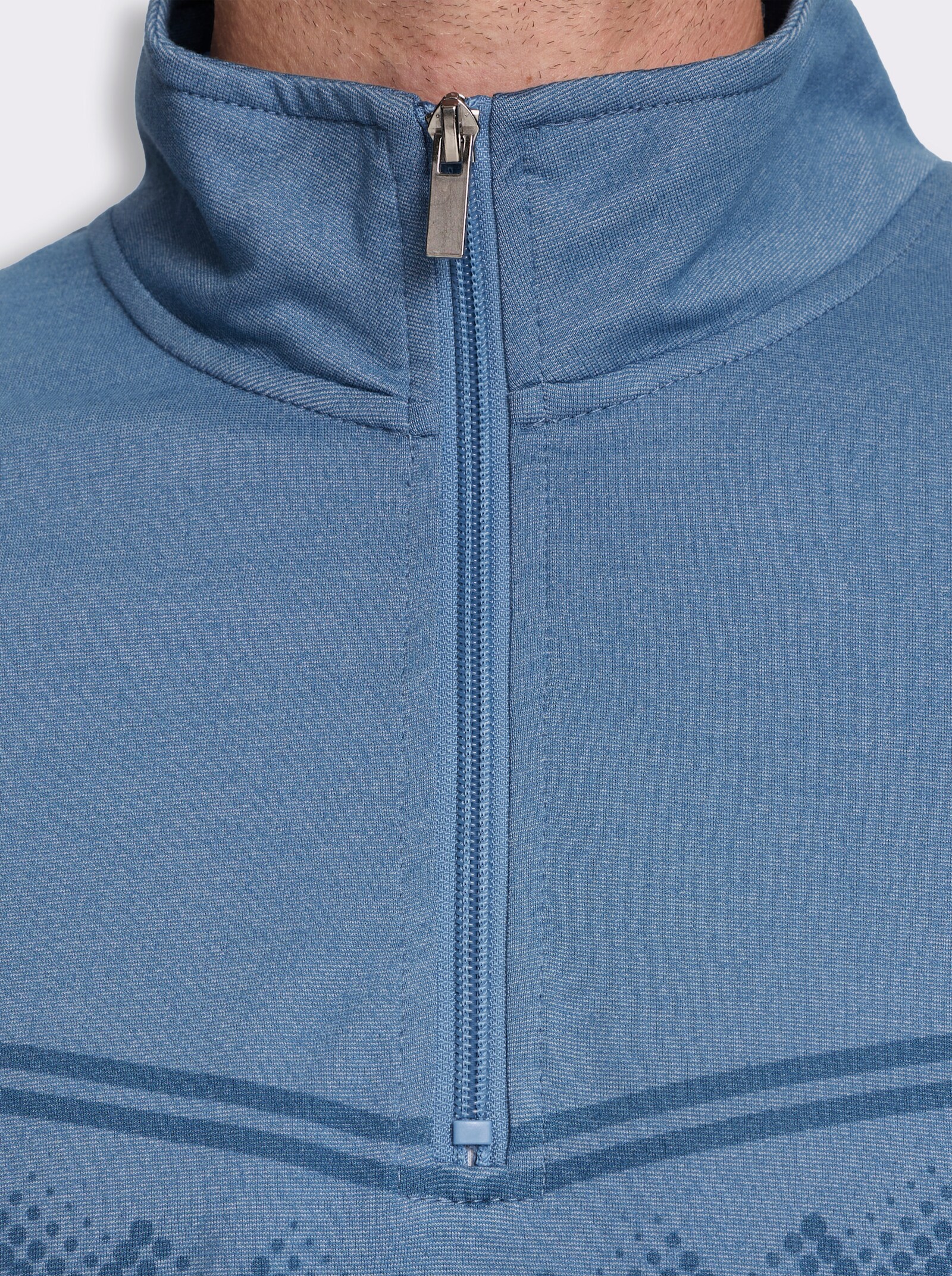 Catamaran Sports Funktionsshirt mit Reißverschluss - mittelblau-meliert