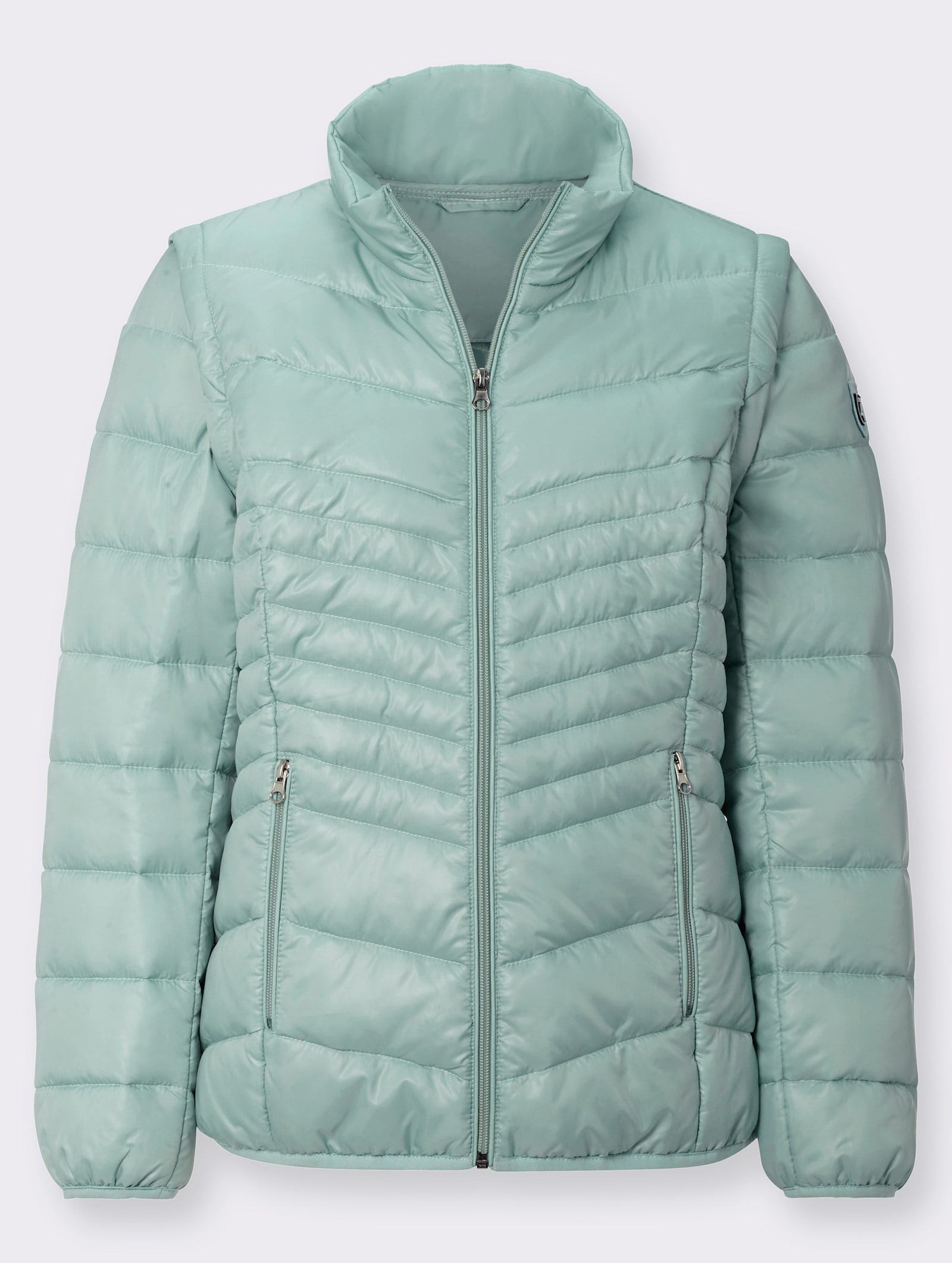 Steppjacke mit abzippbaren Ärmeln - kalkmint