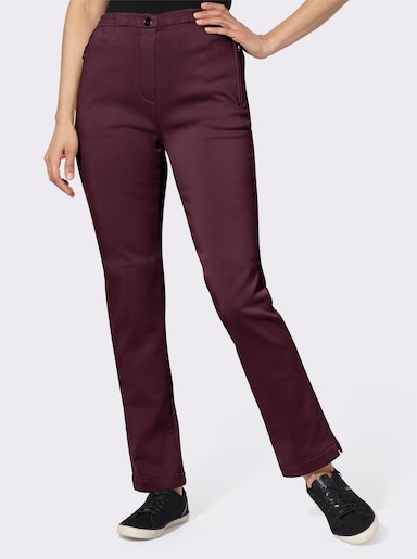 Thermohose mit super flauschigem Fleece-Futter - burgund