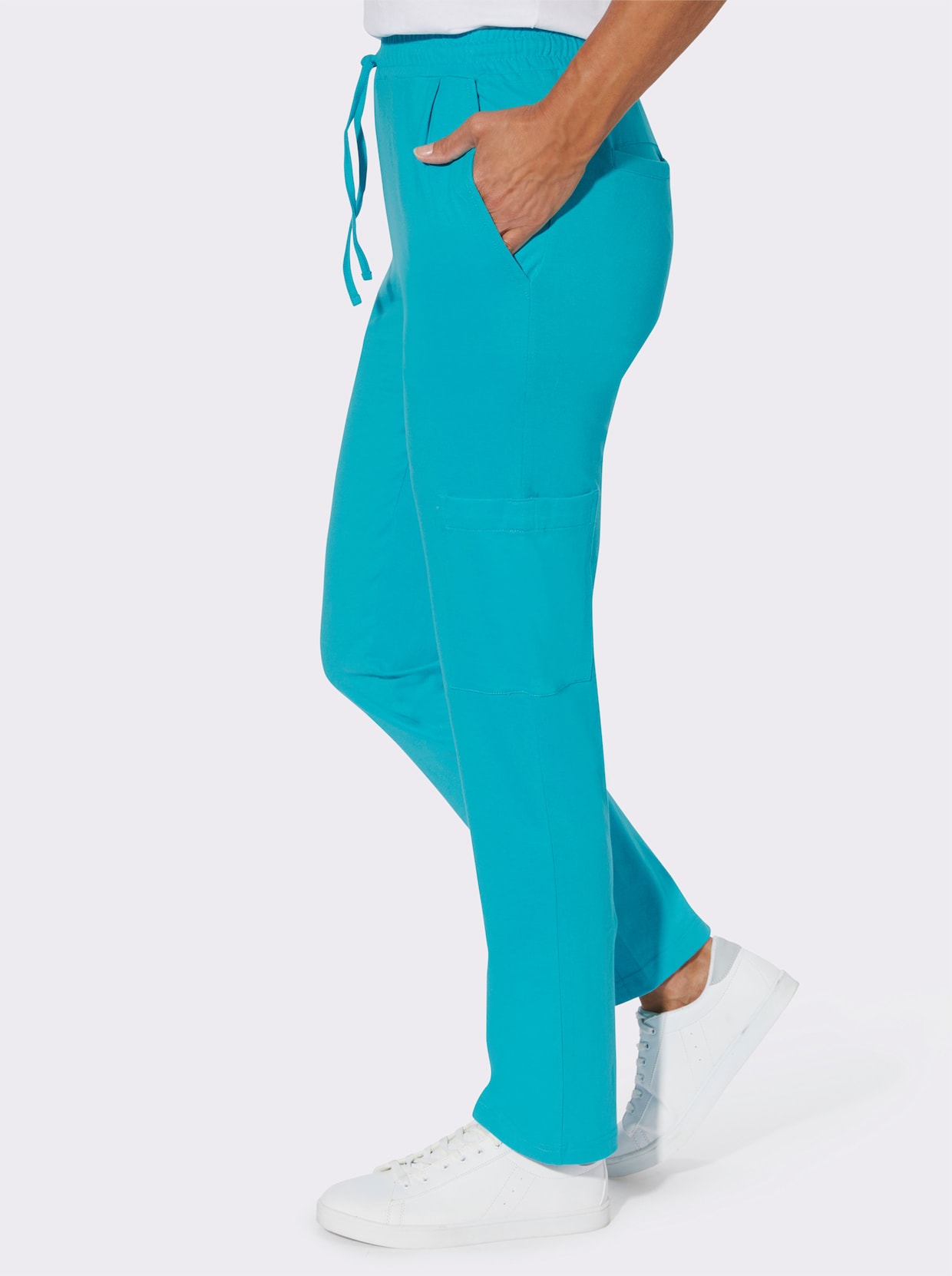 Vrijetijdsbroek - turquoise