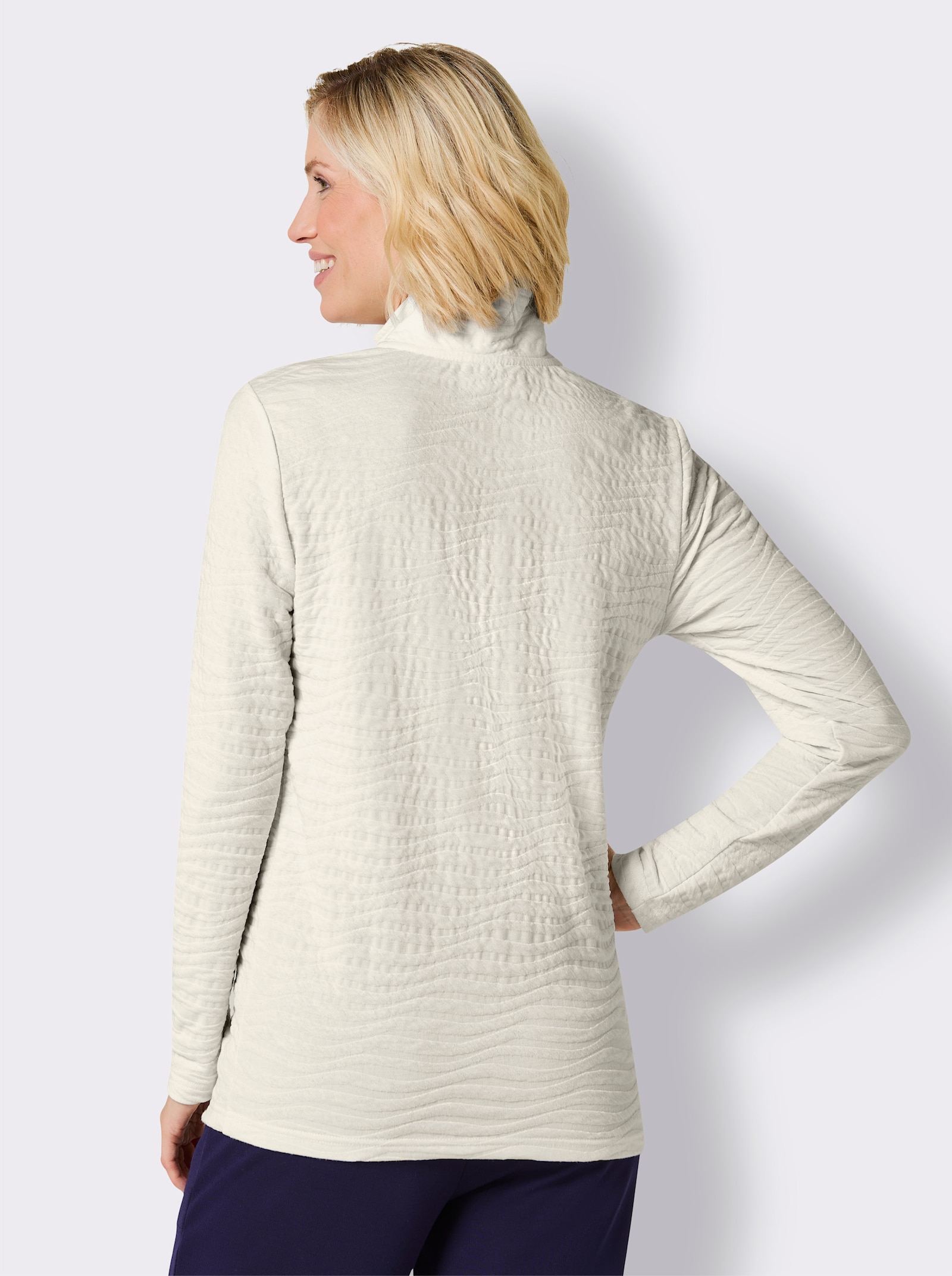 Catamaran Sports Sweatshirt in Struktur-Qualität - champagner