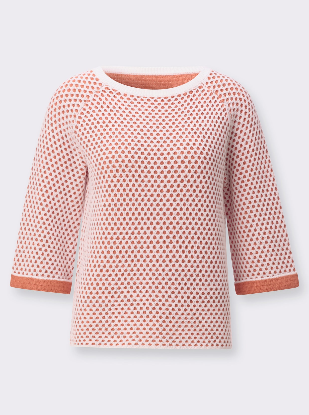 Strickpullover - papaya-ecru