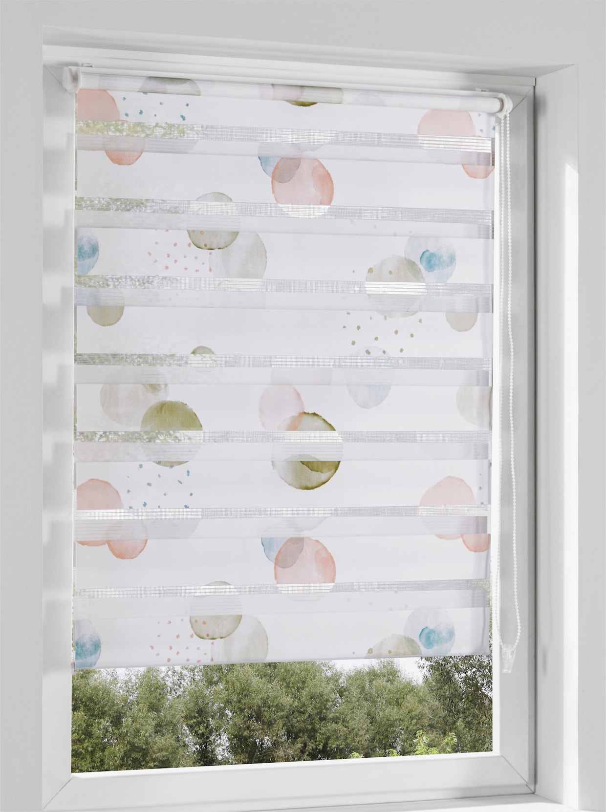 heine home Double enrouleur - blanc cassé-multicolore