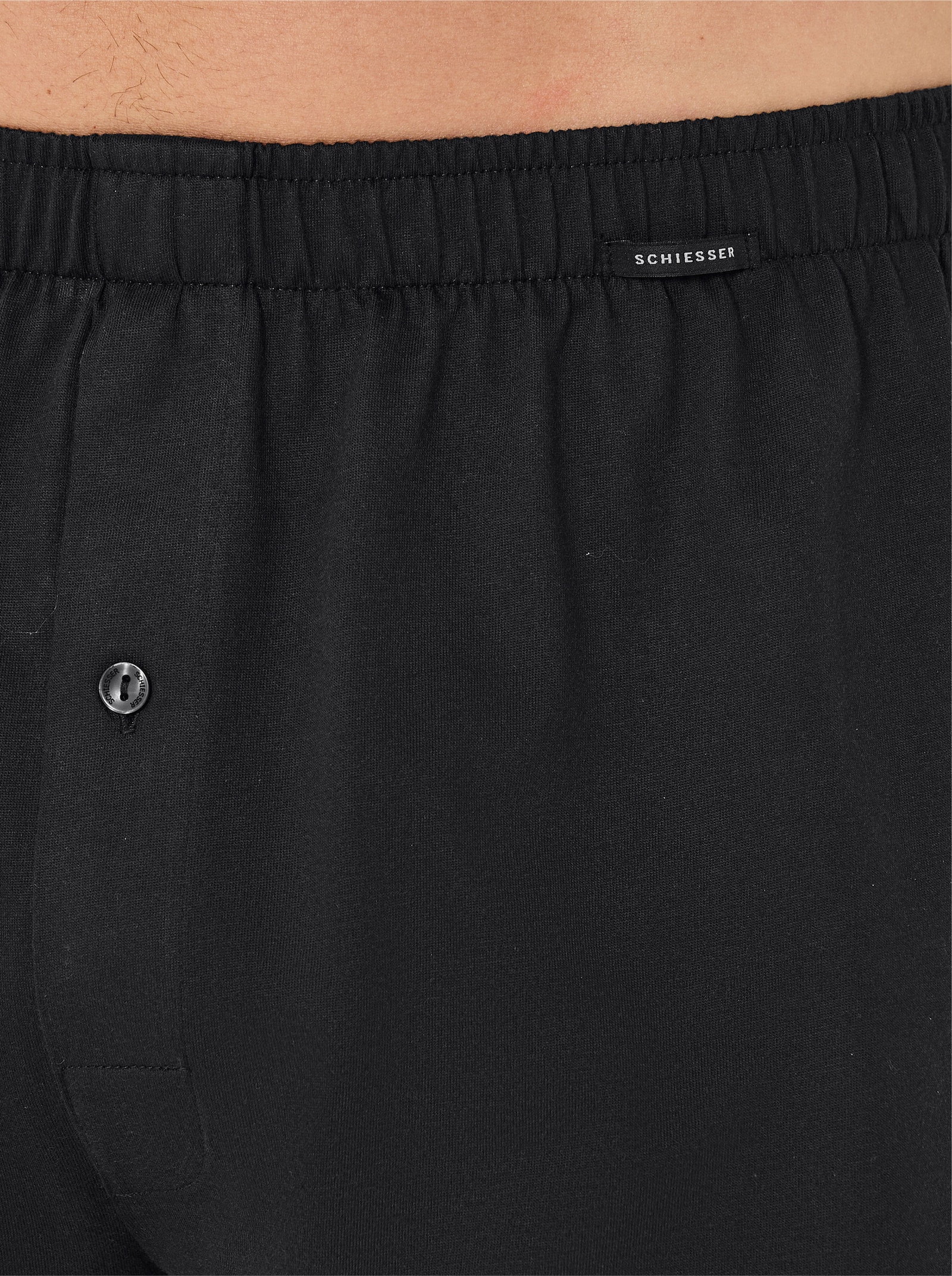 Schiesser Boxershorts mit Streifen - schwarz