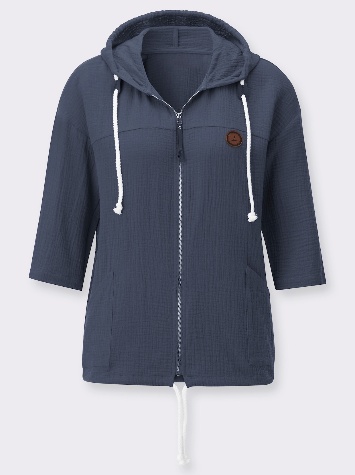 Blusenjacke - rauchblau