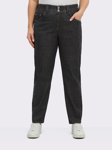sheego Jeans in 5-Pocket-Form - black denim