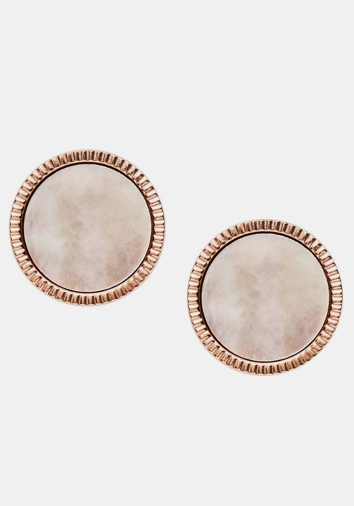 Fossil Paar Ohrstecker - edelstahlfarben roségoldfarben pink