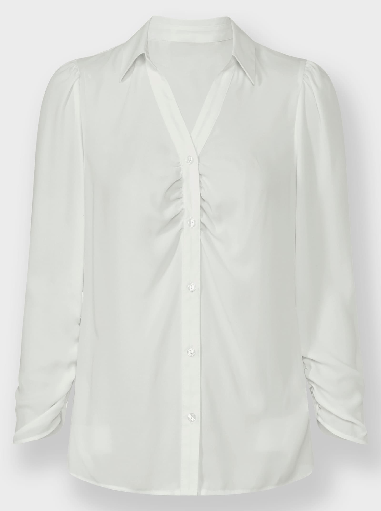 heine Crêpeblouse met rimpelingen - ecru