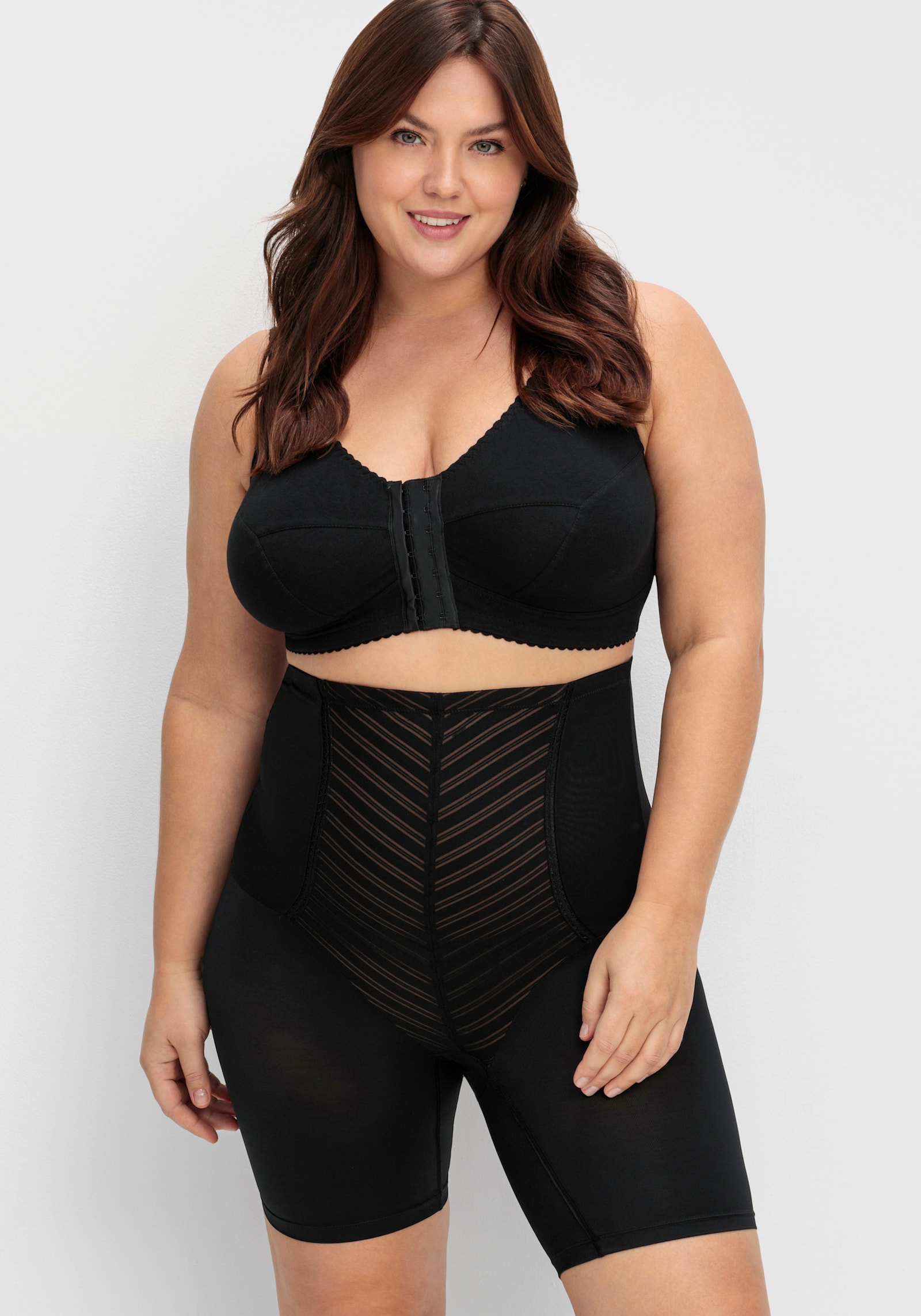 sheego Formpants mit extrahoher Taille - schwarz