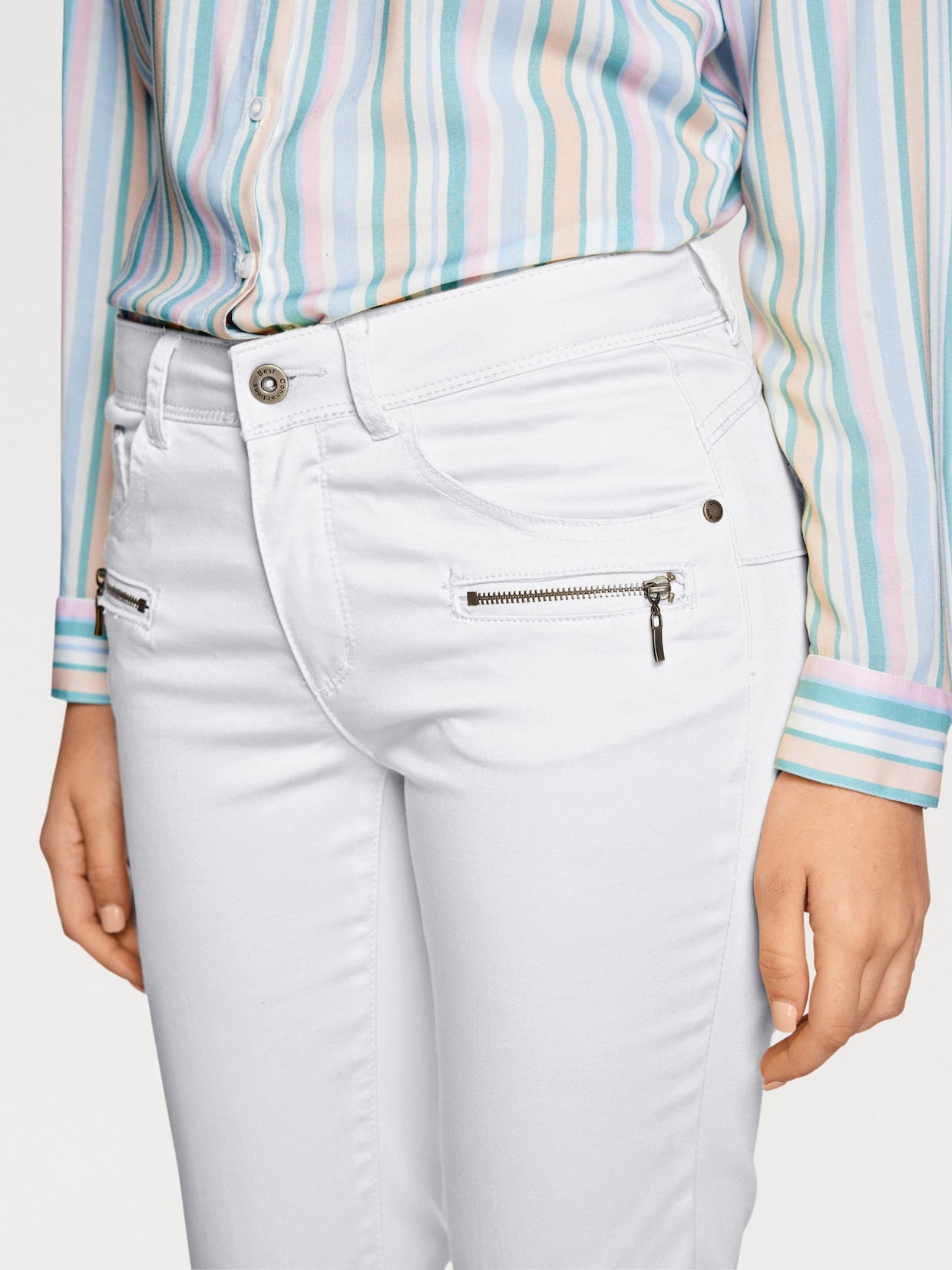 heine Jeans effet ventre plat - blanc