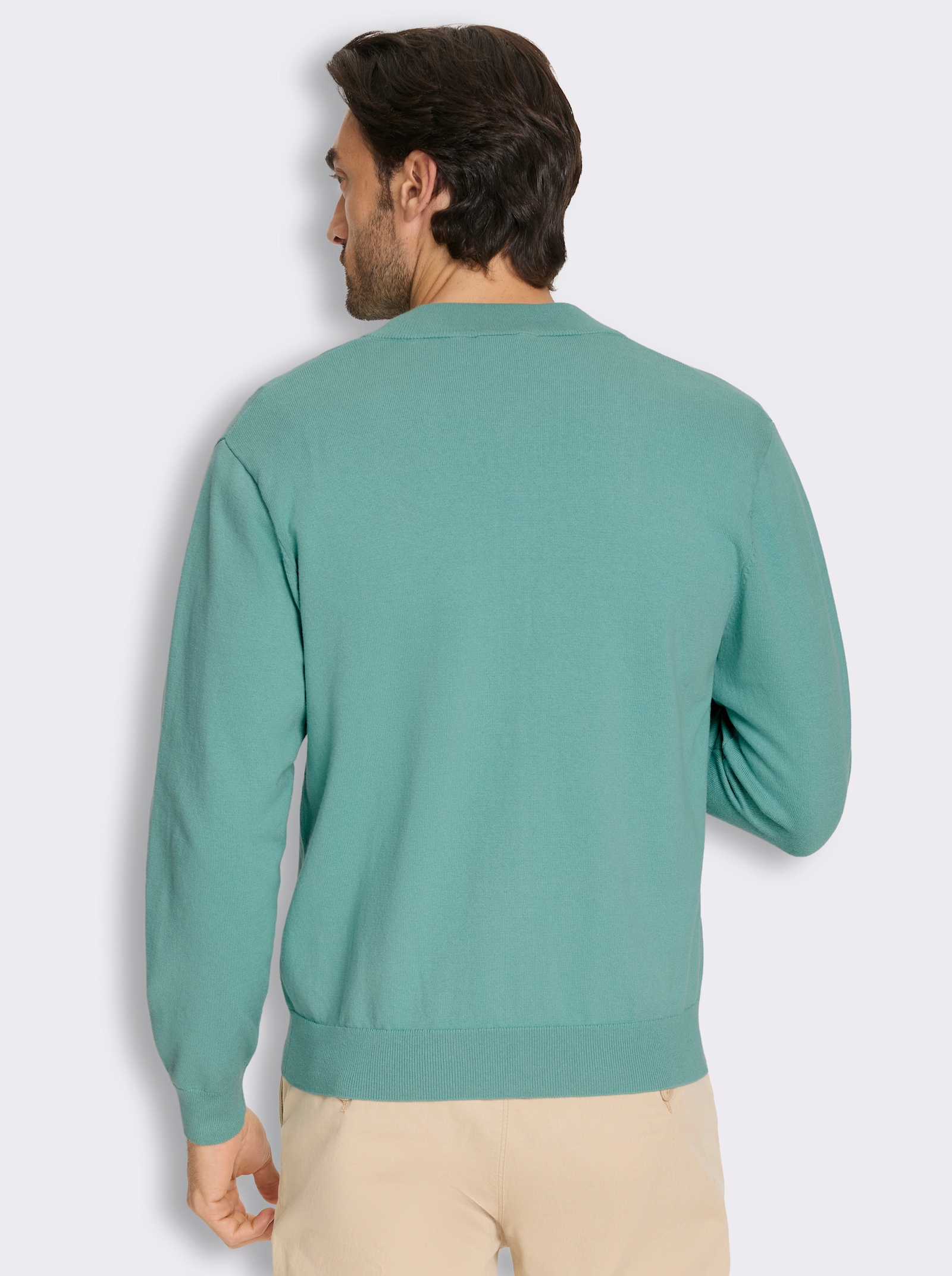 Marco Donati Strickjacke im Blouson-Stil, mit Baumwolle - salbei
