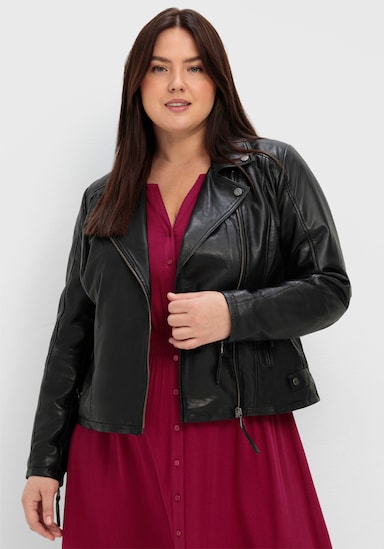 sheego Bikerjacke - schwarz