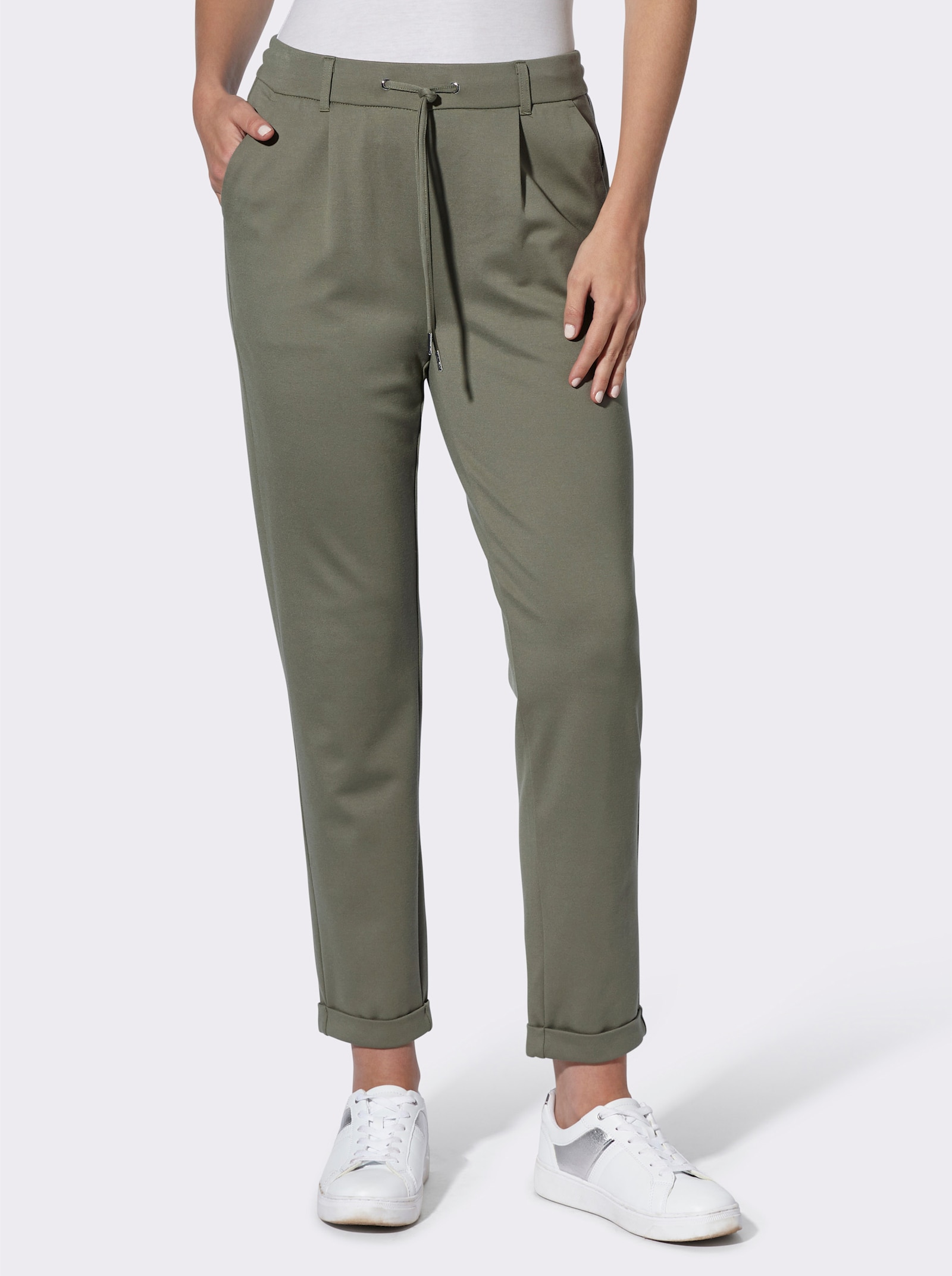 Jogg Pants in Interlock-Qualität - khaki