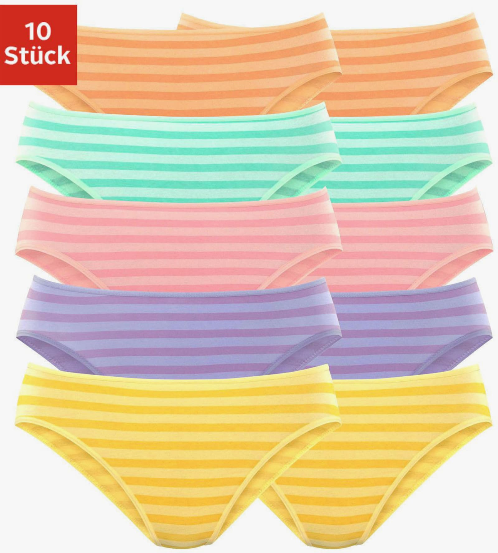 petite fleur Bikinislip - orange, grün, rosa, lila, gelb