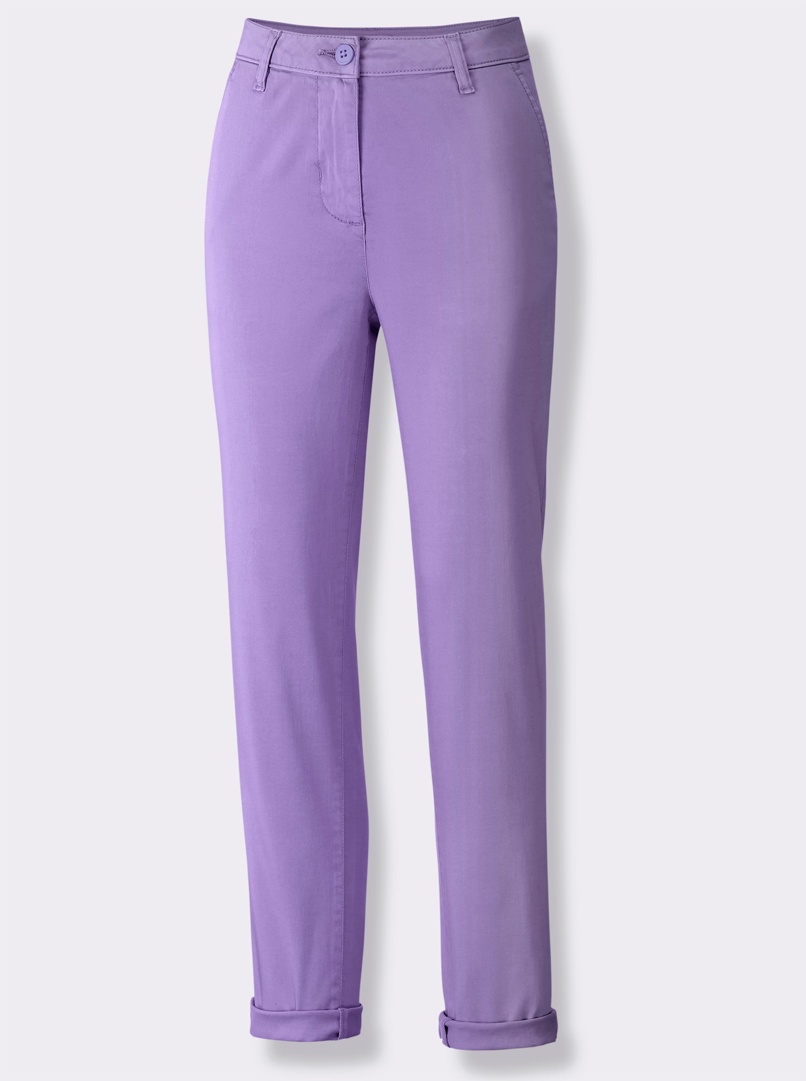 Chinohose in Baumwoll-Stretch-Qualität - lavendel