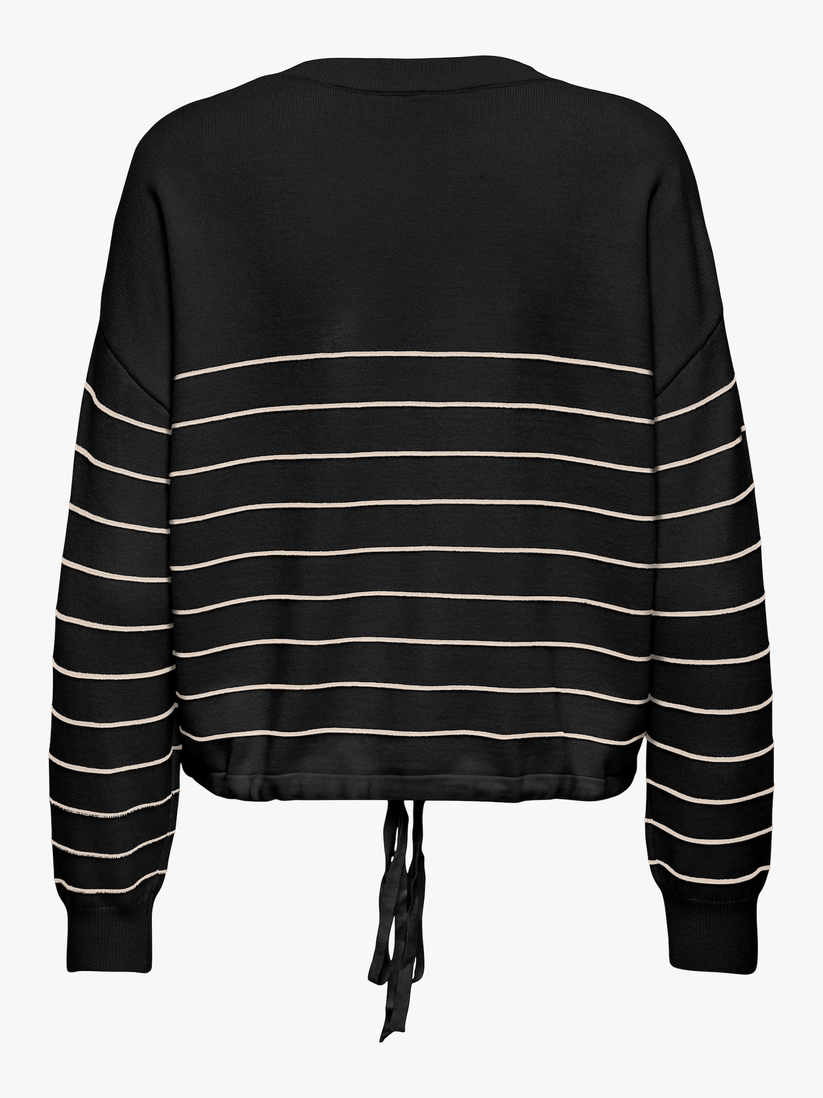 ONLY CARMAKOMA Rundhalspullover - black detail:whitecap gray mel stripe/love