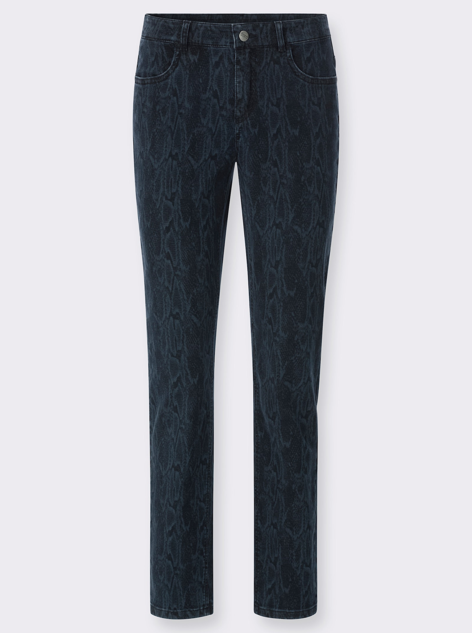 Jeans in Schlangen-Optik - dark blue-bedruckt
