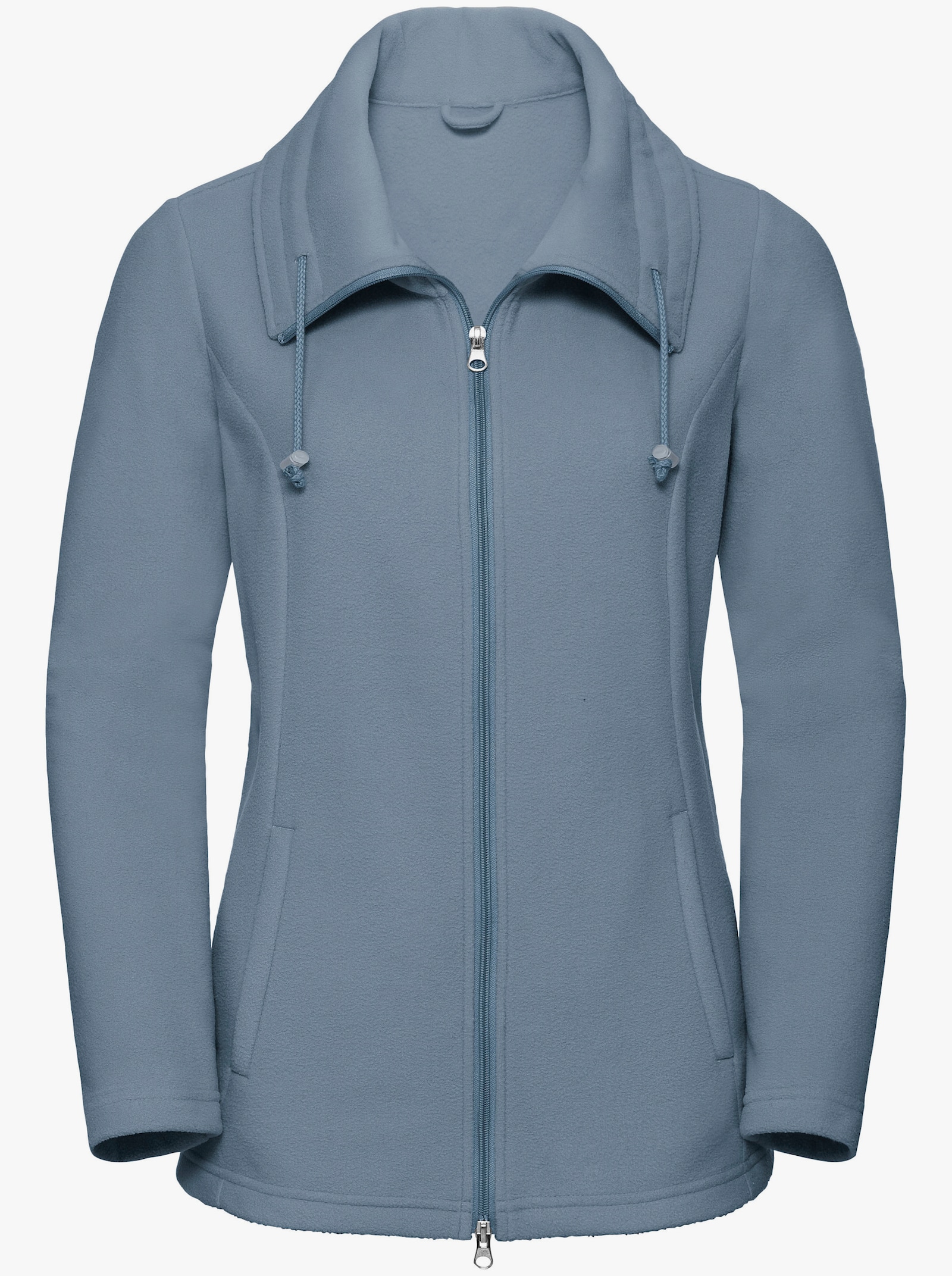Fleecejacke mit 2-Wege-Reißverschluss - hellblau