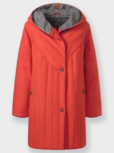 Jacke im Steppmuster-Mix, wärmend - terra-steingrau